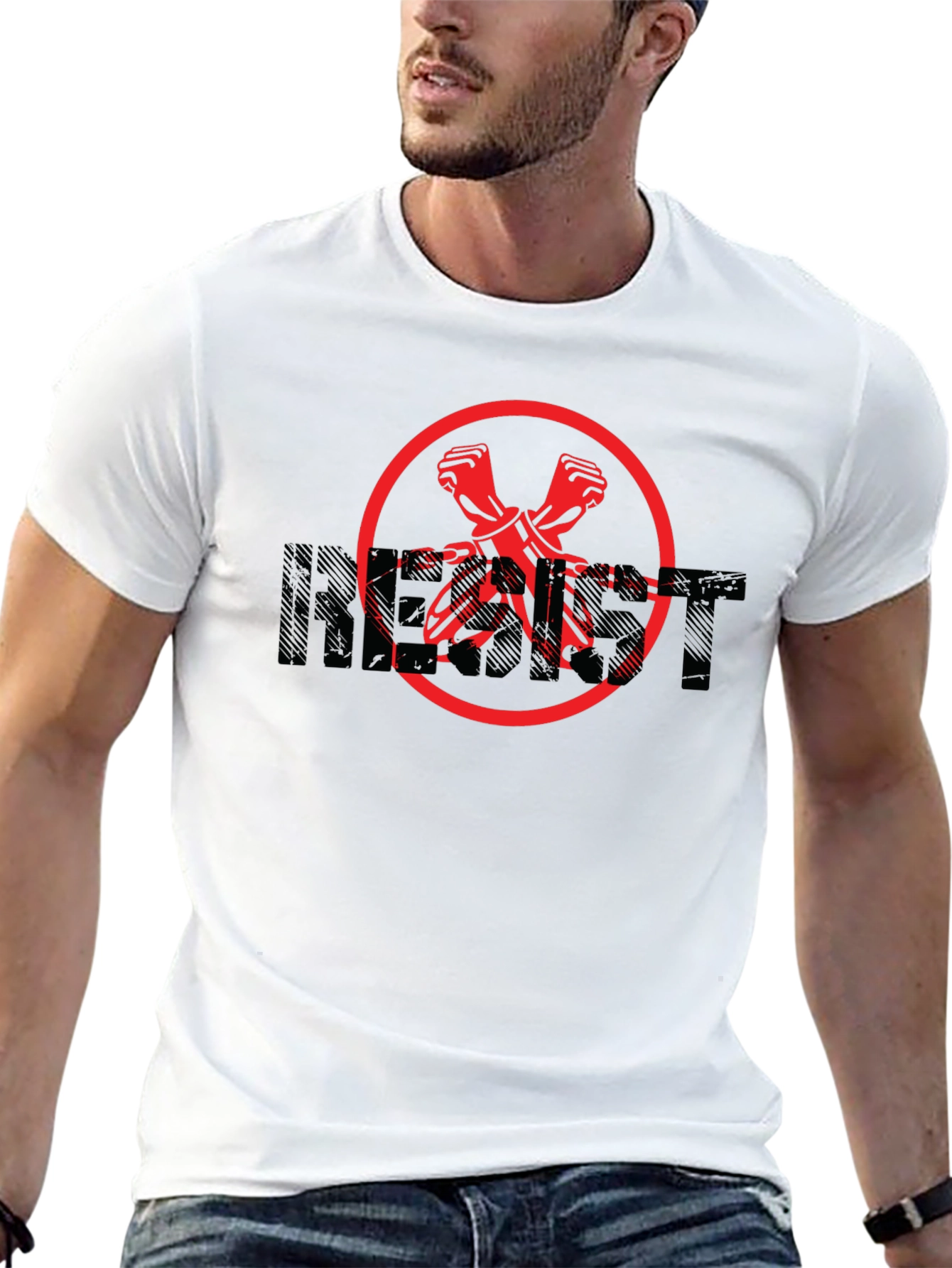 Resist Graphic Tee - Bold Statement T-Shirt