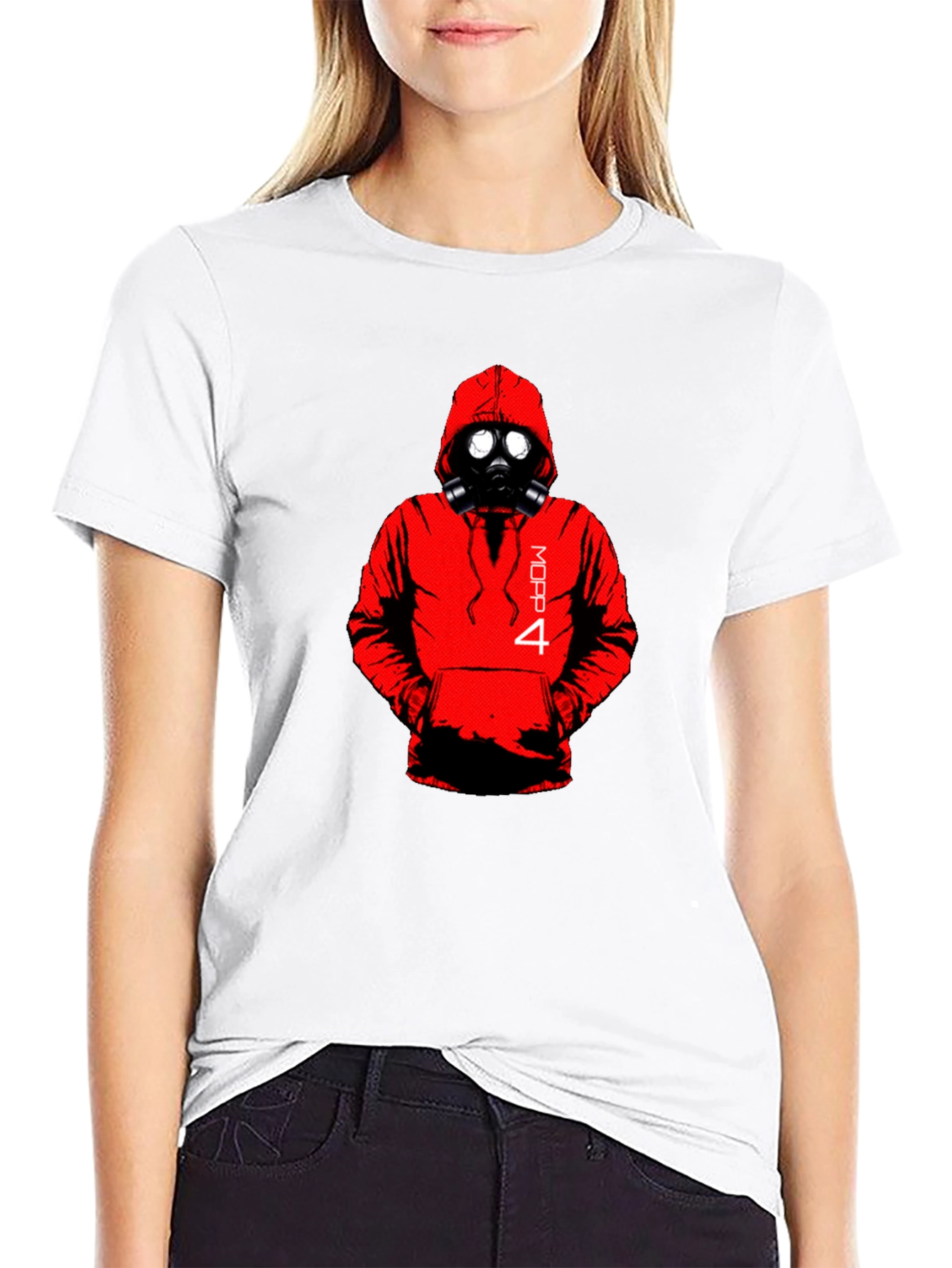 Black MOPP 4 Gas Mask Graphic Tee