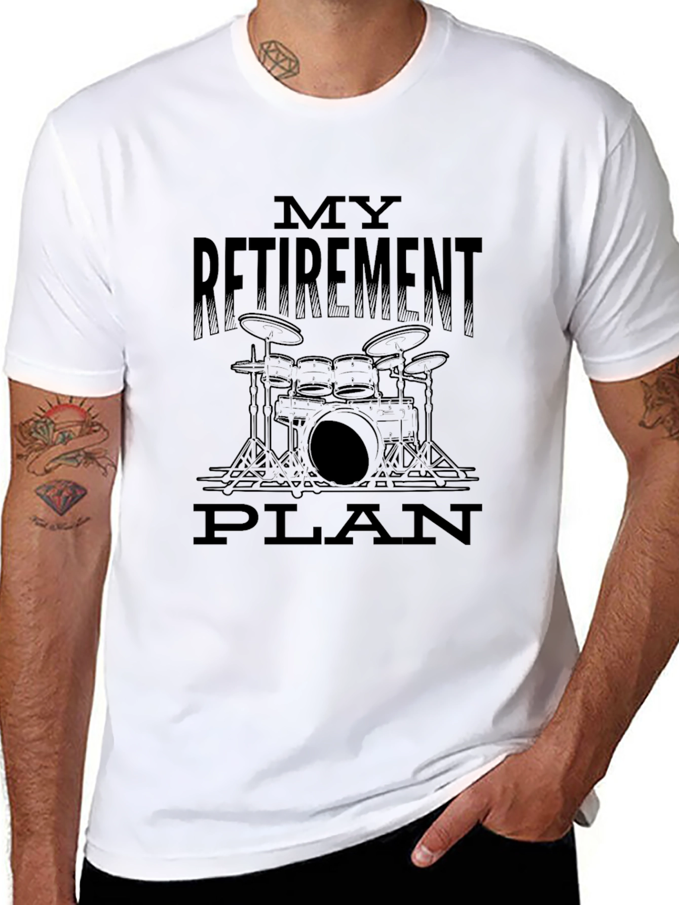 My Retirement Plan Drum Set Graphic T-Shirt