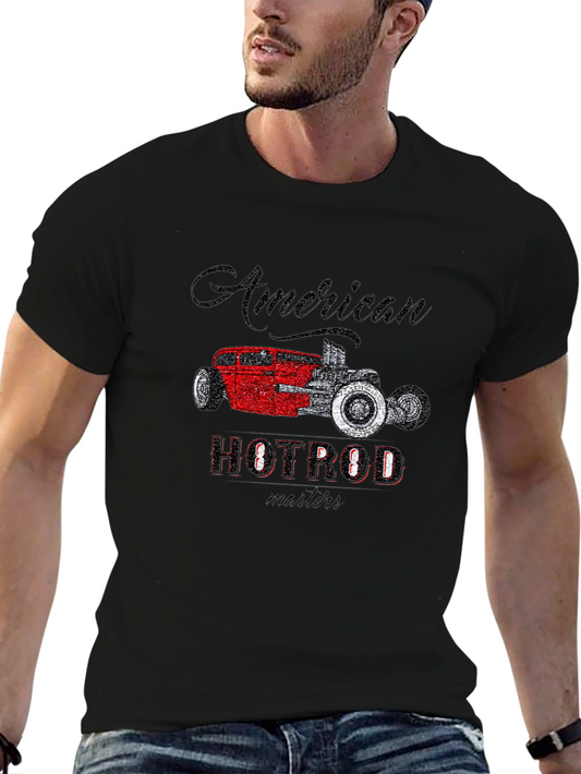 American Hot Rod Graphic Tee - Vintage Car Design