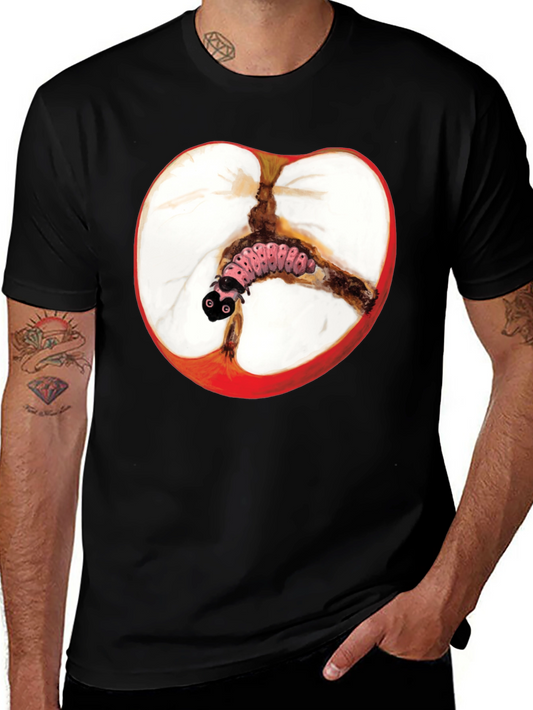 Apple Worm Graphic Tee - Unique & Fun T-Shirt