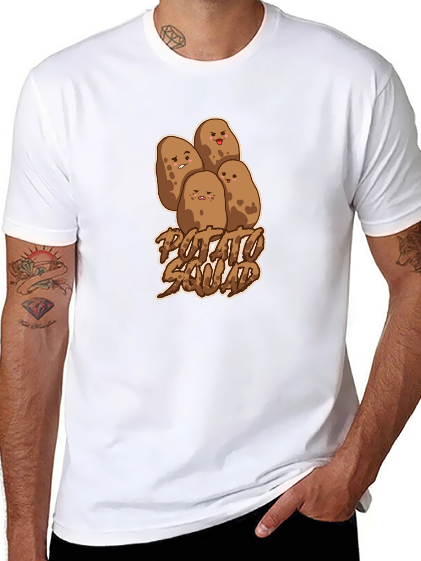 Potato Squad Graphic T-Shirt - Unisex Black Tee