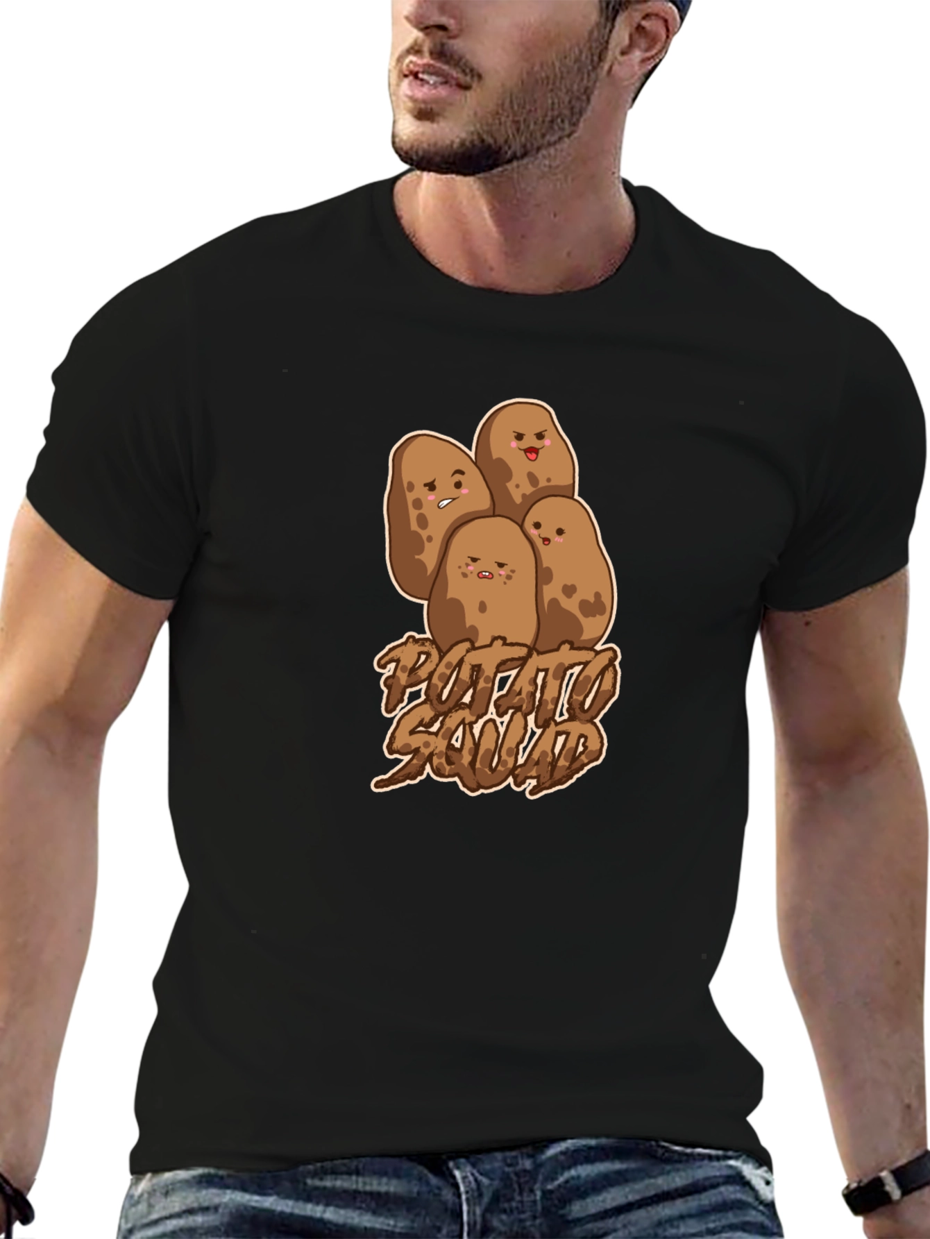 Potato Squad Graphic T-Shirt - Unisex Black Tee