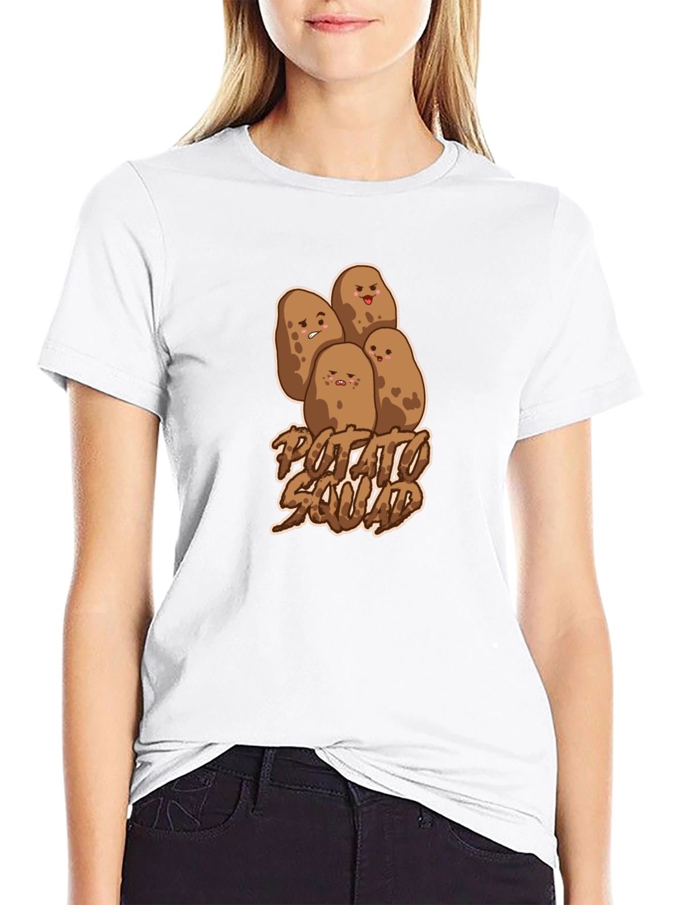 Potato Squad Graphic T-Shirt - Unisex Black Tee