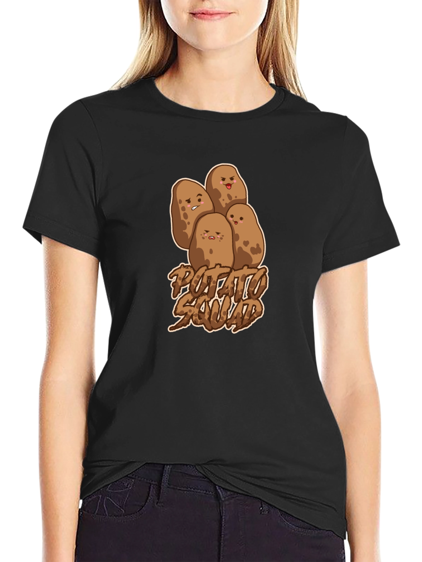 Potato Squad Graphic T-Shirt - Unisex Black Tee