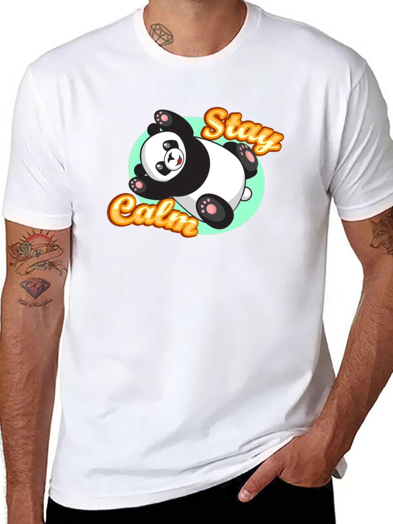 Stay Calm Panda T-Shirt - Relaxed Graphic Tee