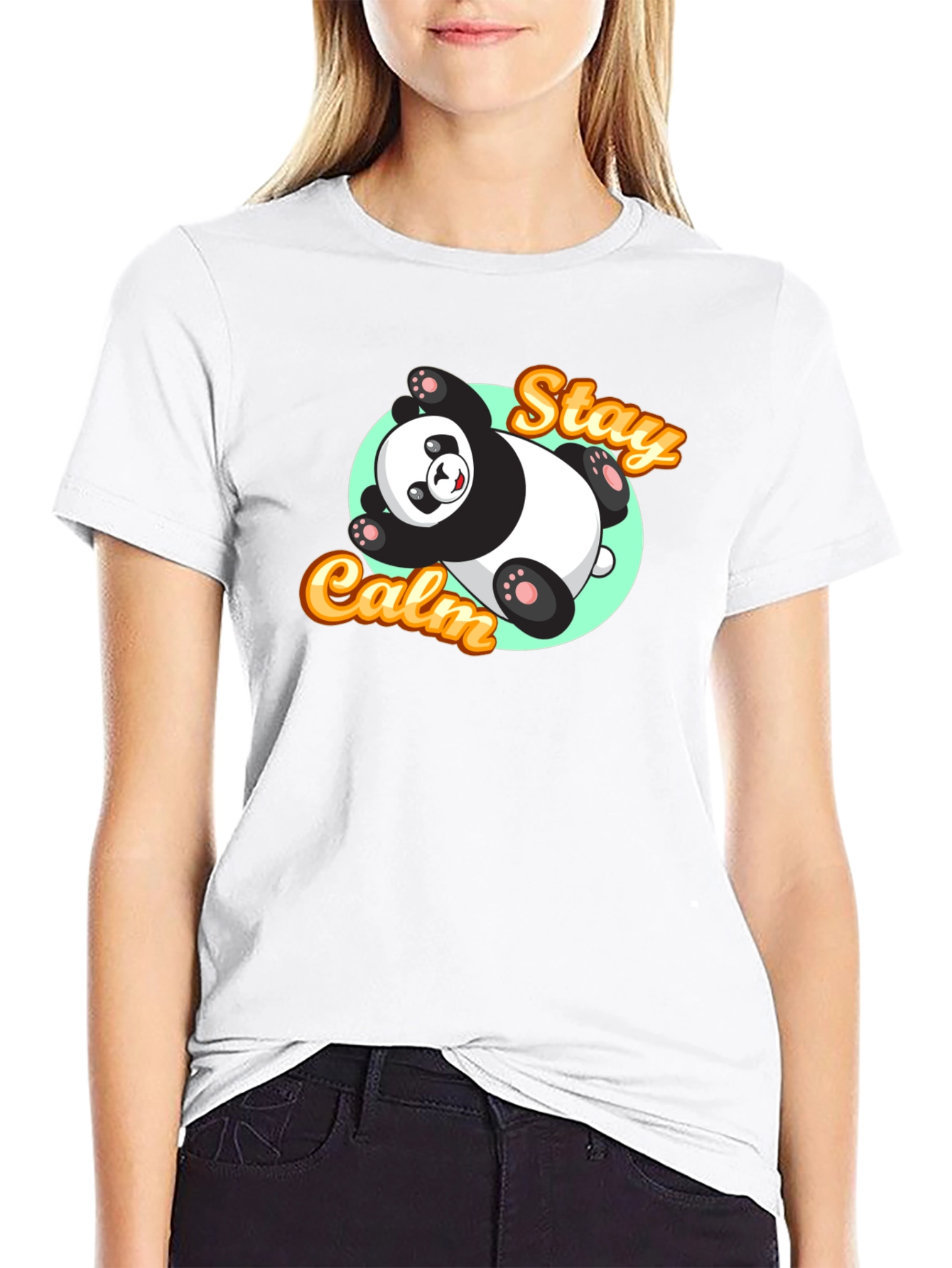 Stay Calm Panda T-Shirt - Relaxed Graphic Tee