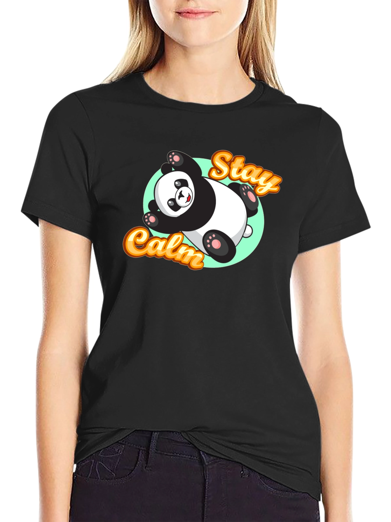 Stay Calm Panda T-Shirt - Relaxed Graphic Tee