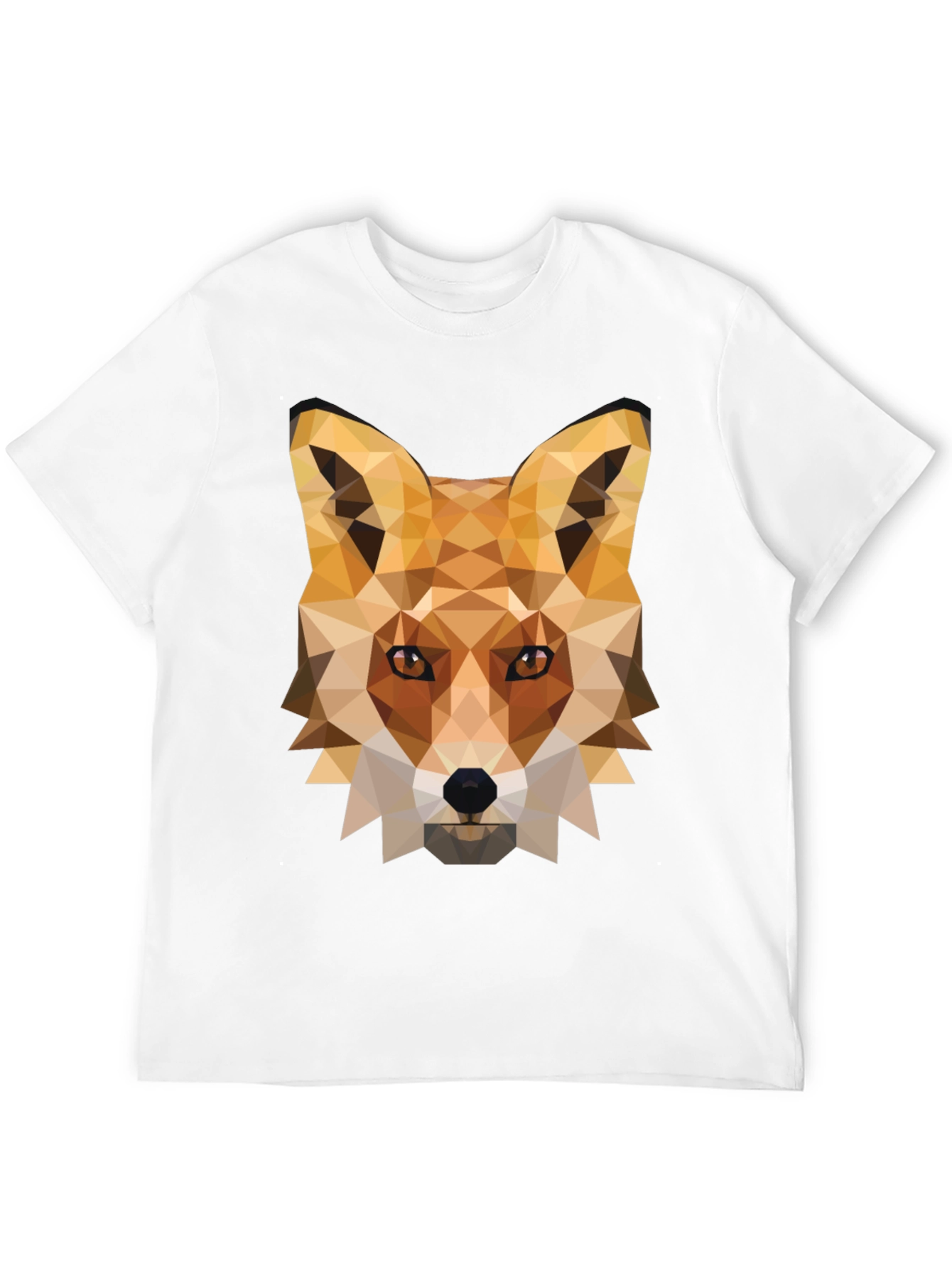 Geometric Fox Graphic Tee - Modern Animal Print Shirt