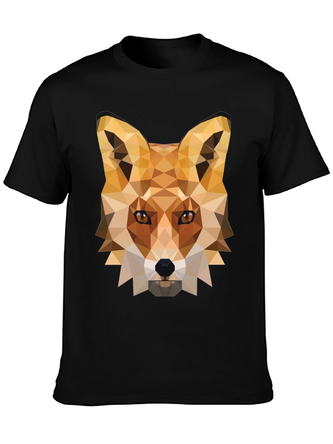 Geometric Fox Graphic Tee - Modern Animal Print Shirt