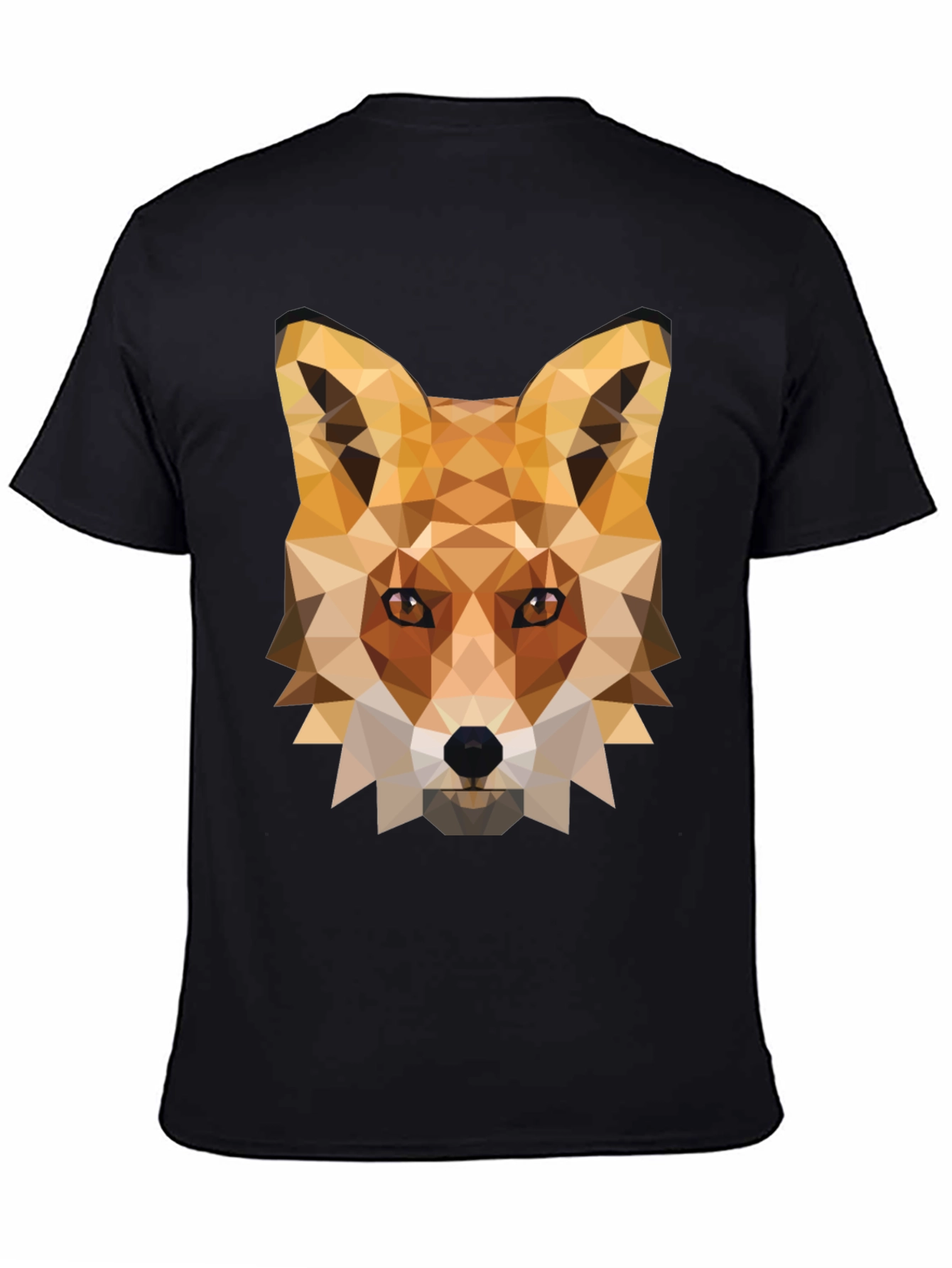 Geometric Fox Graphic Tee - Modern Animal Print Shirt