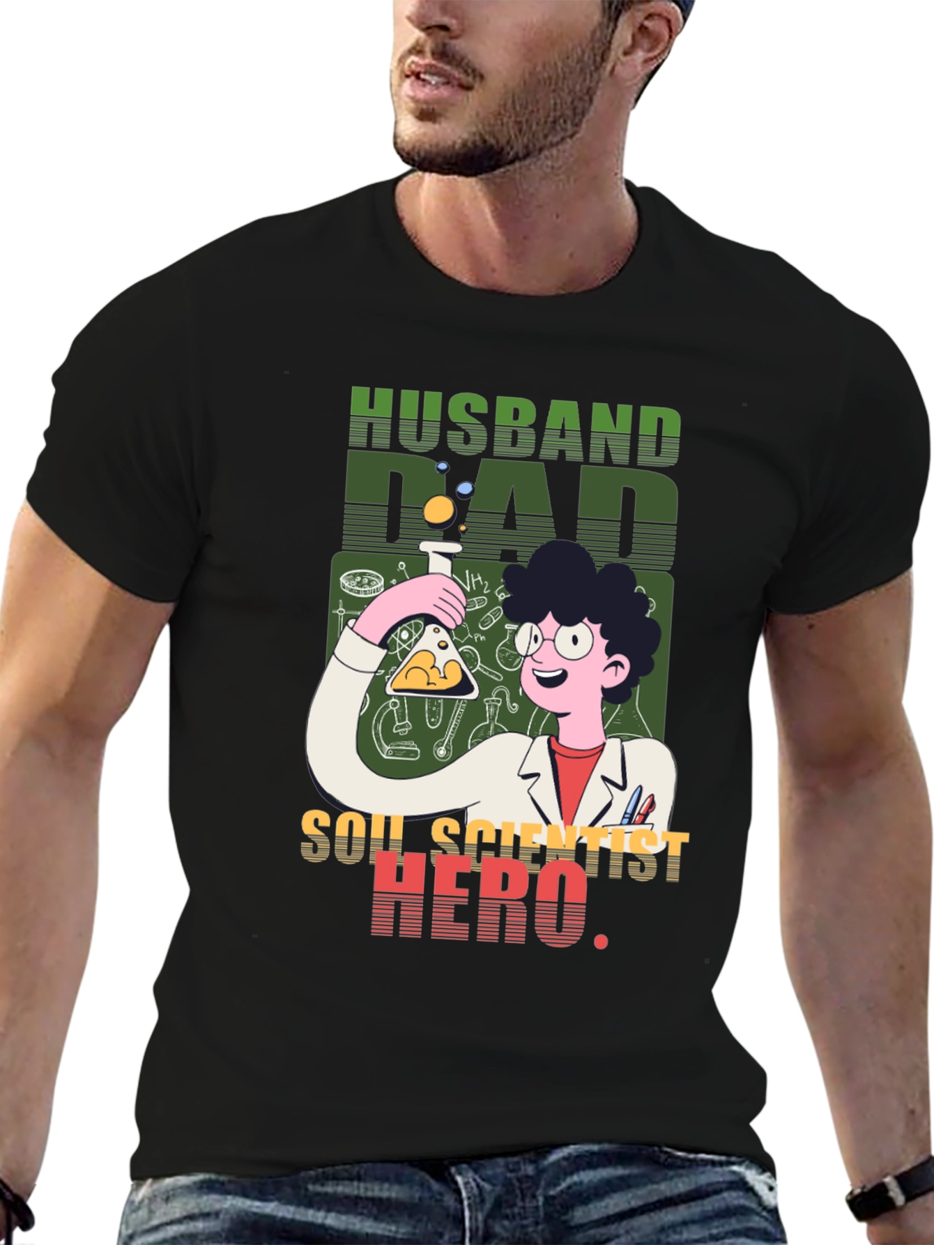 Husband Dad Soil Scientist Hero T-Shirt