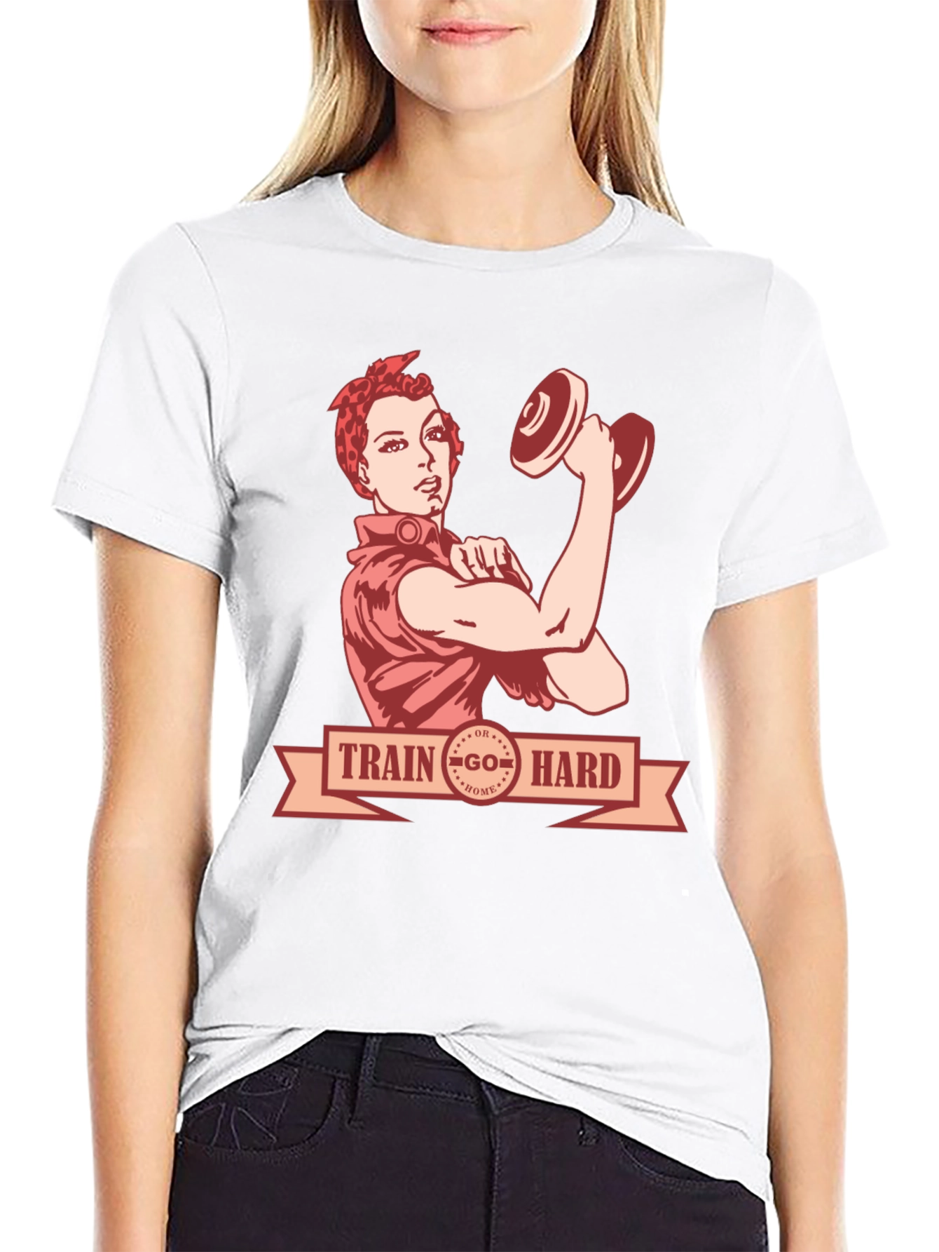 Retro Train Hard Graphic T-Shirt