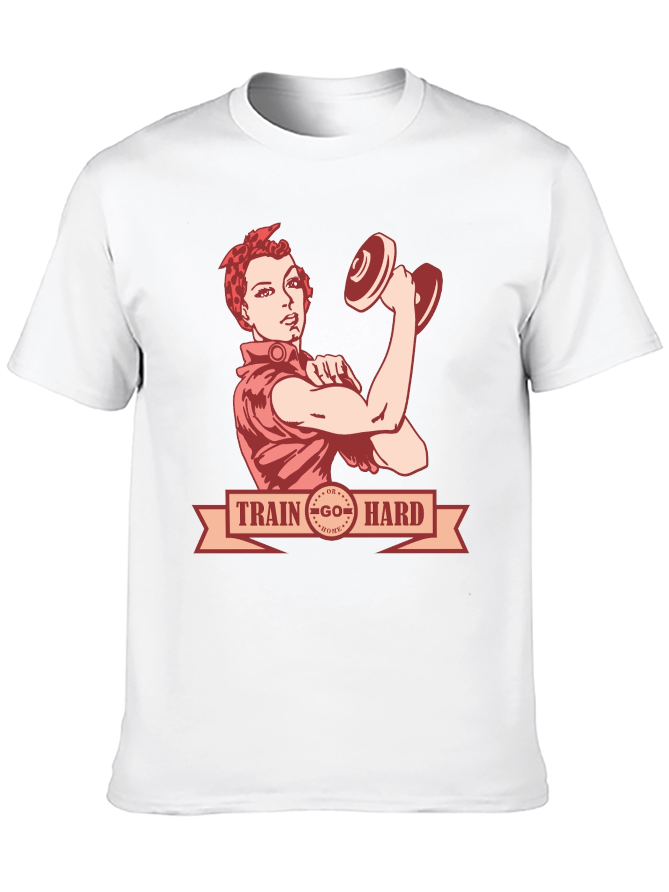 Retro Train Hard Graphic T-Shirt
