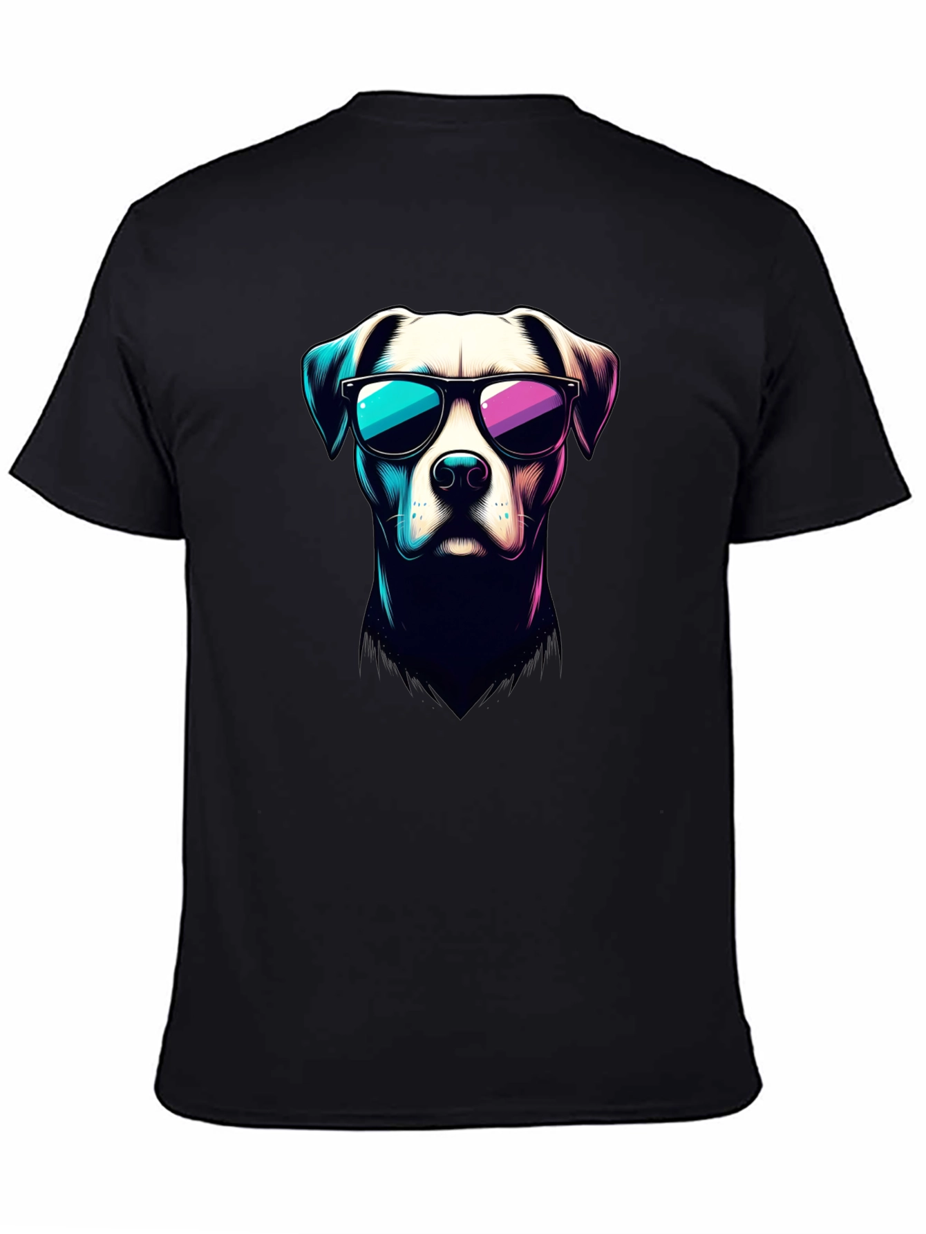 Cool Dog Graphic T-Shirt - Stylish Black Tee
