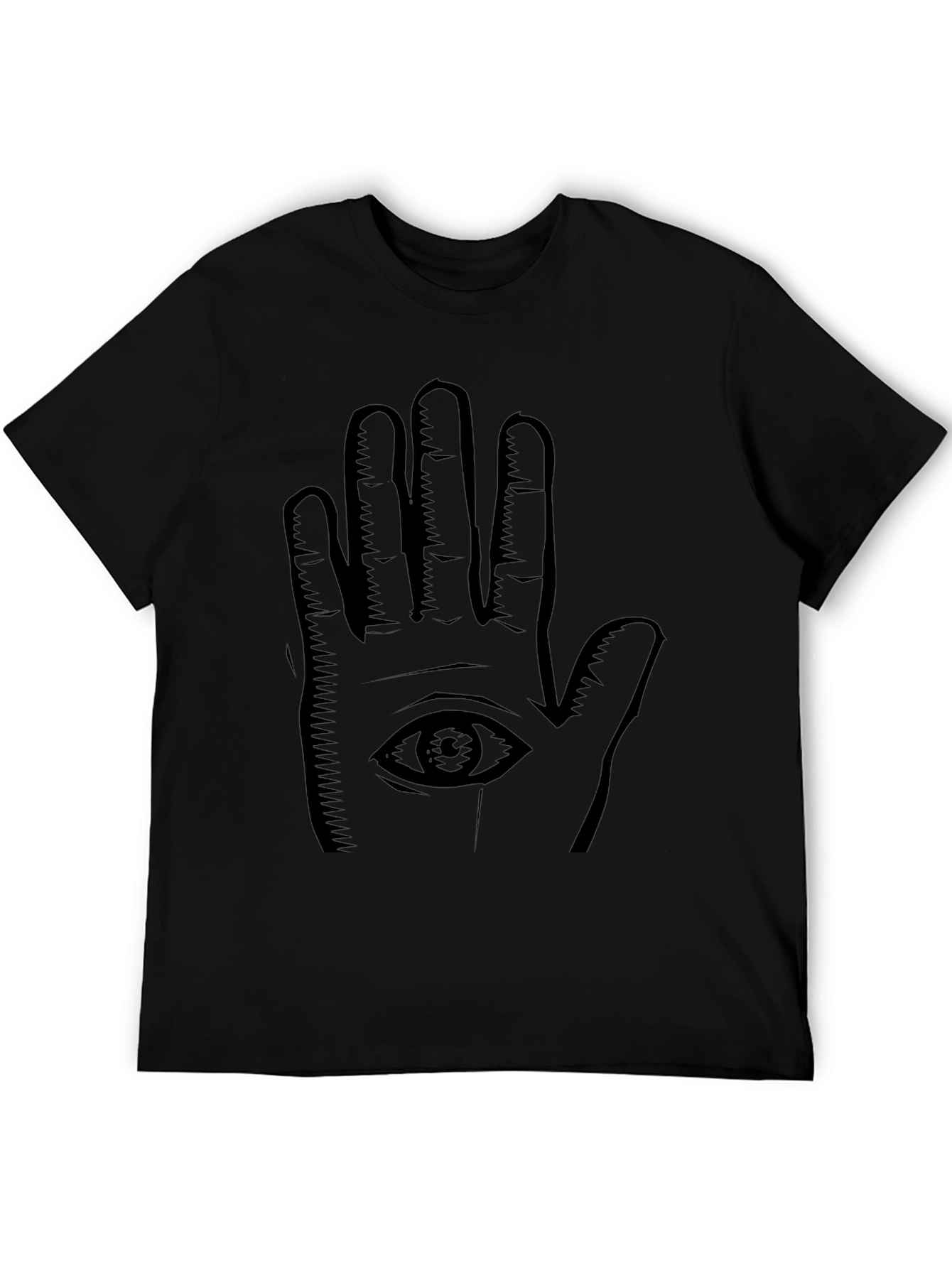 Eye Hand Graphic Black T-Shirt