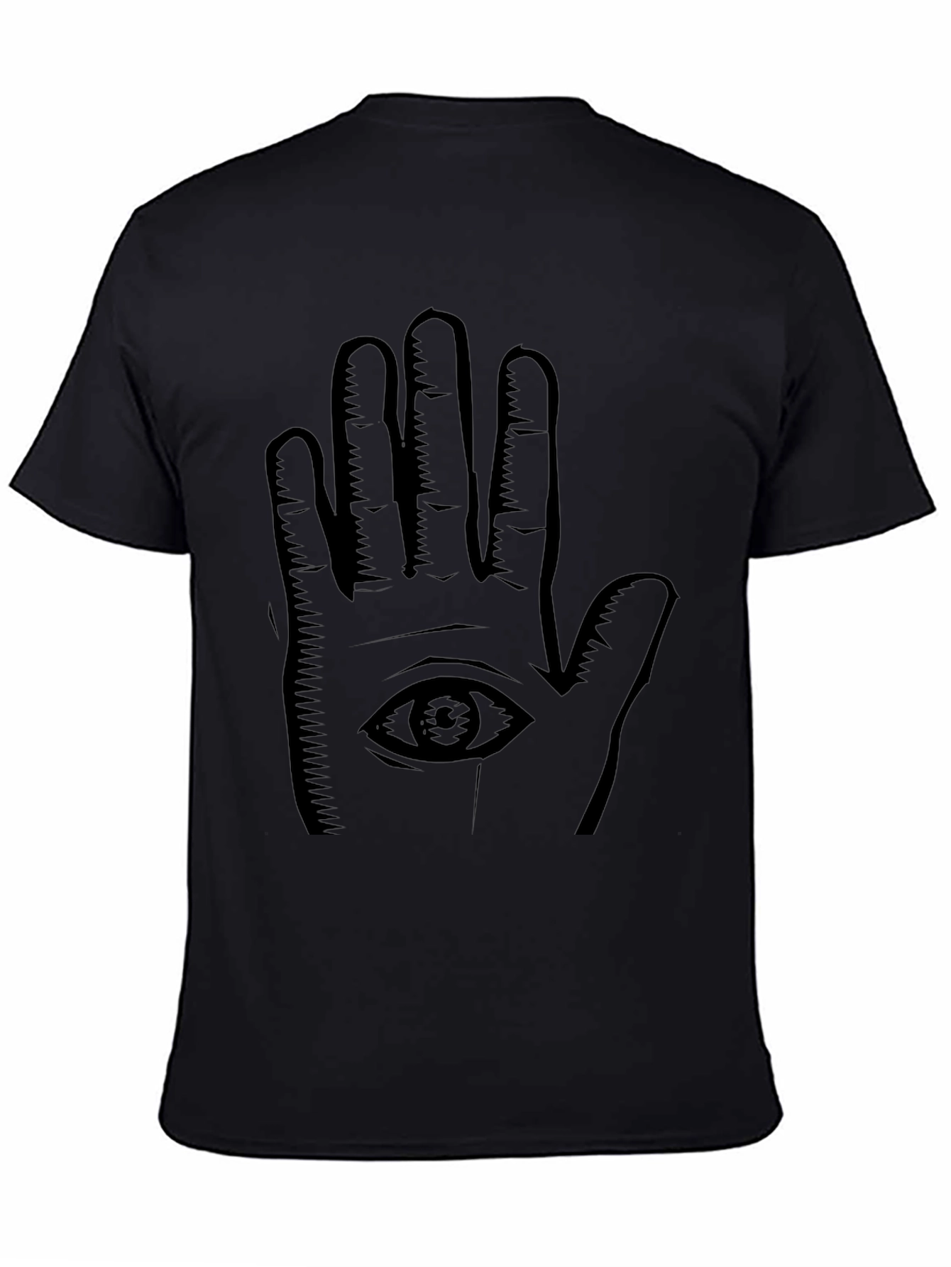 Eye Hand Graphic Black T-Shirt