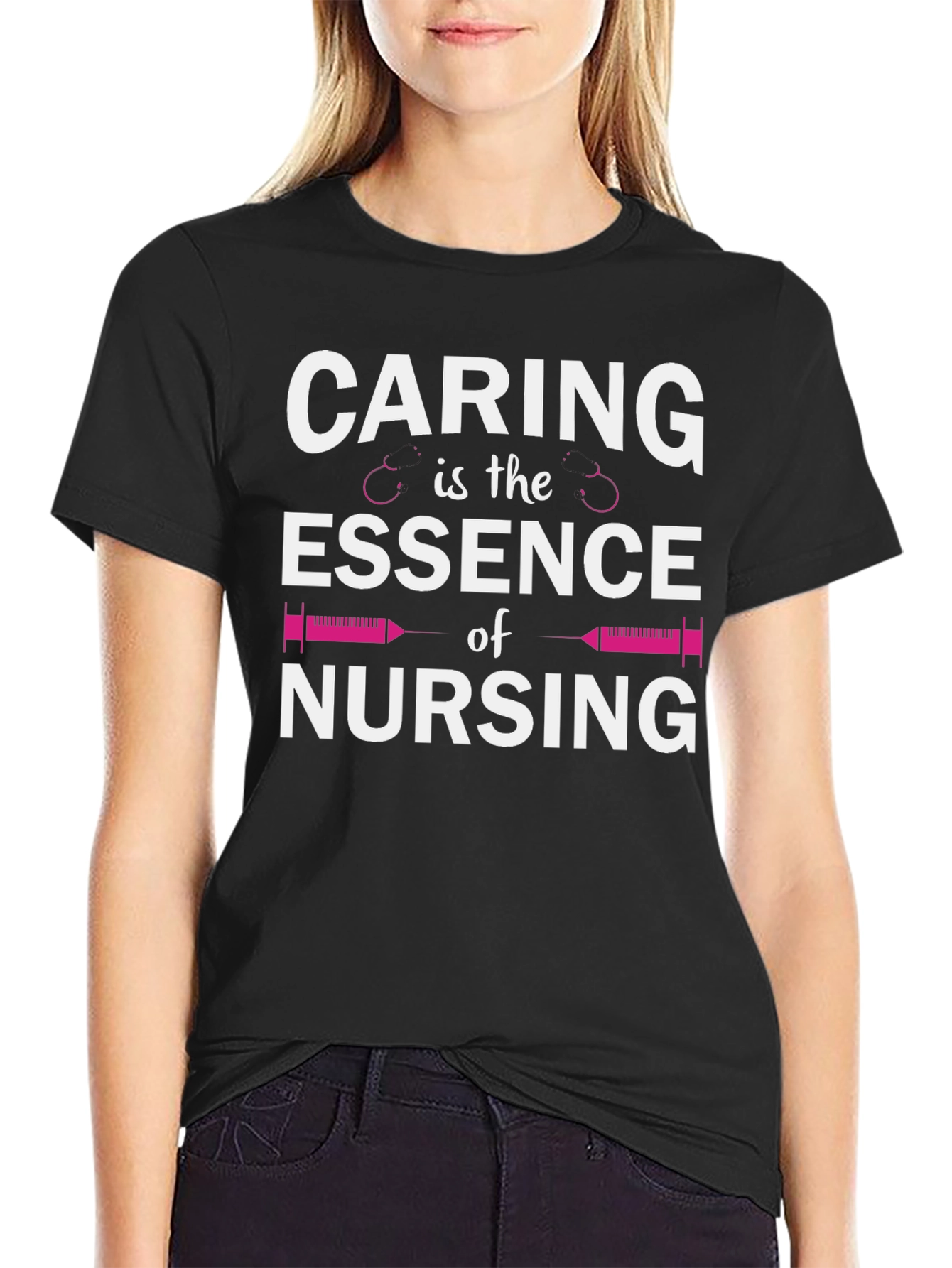 Caring is the Essence of Nursing Graphic Tee