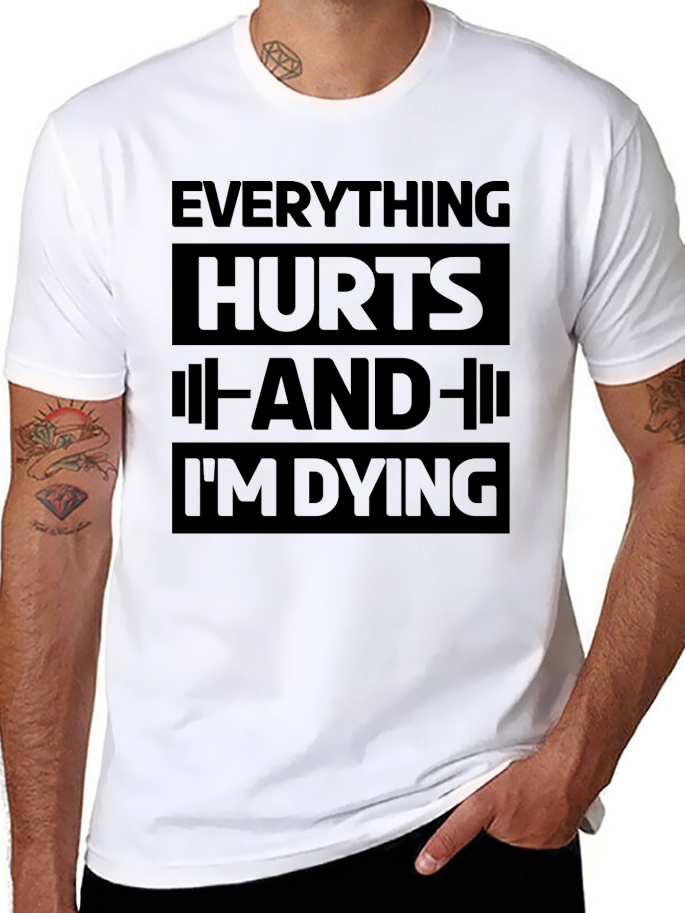 Everything Hurts Funny Workout Gym T-Shirt