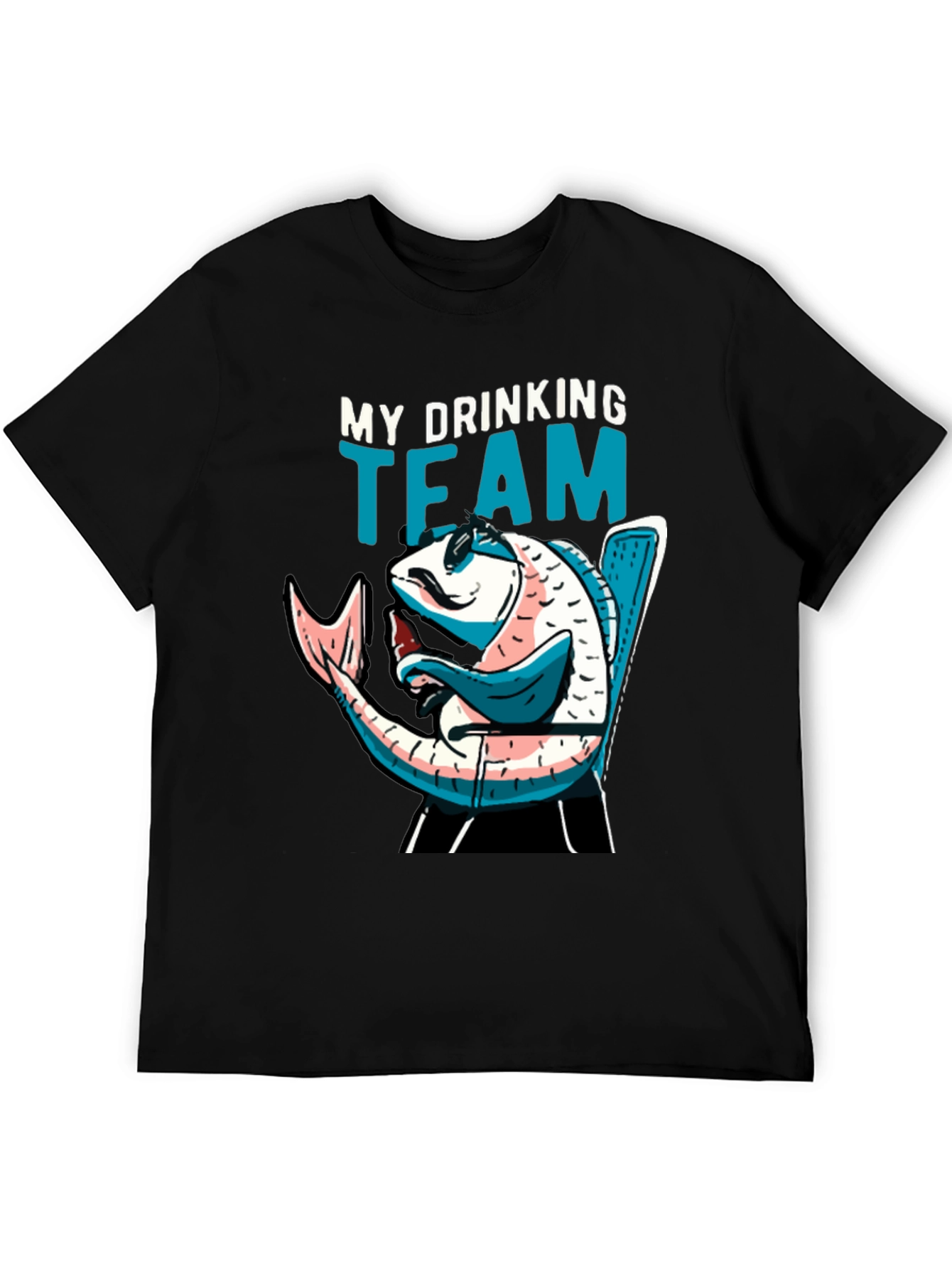 Drinking Team Fish Graphic Tee