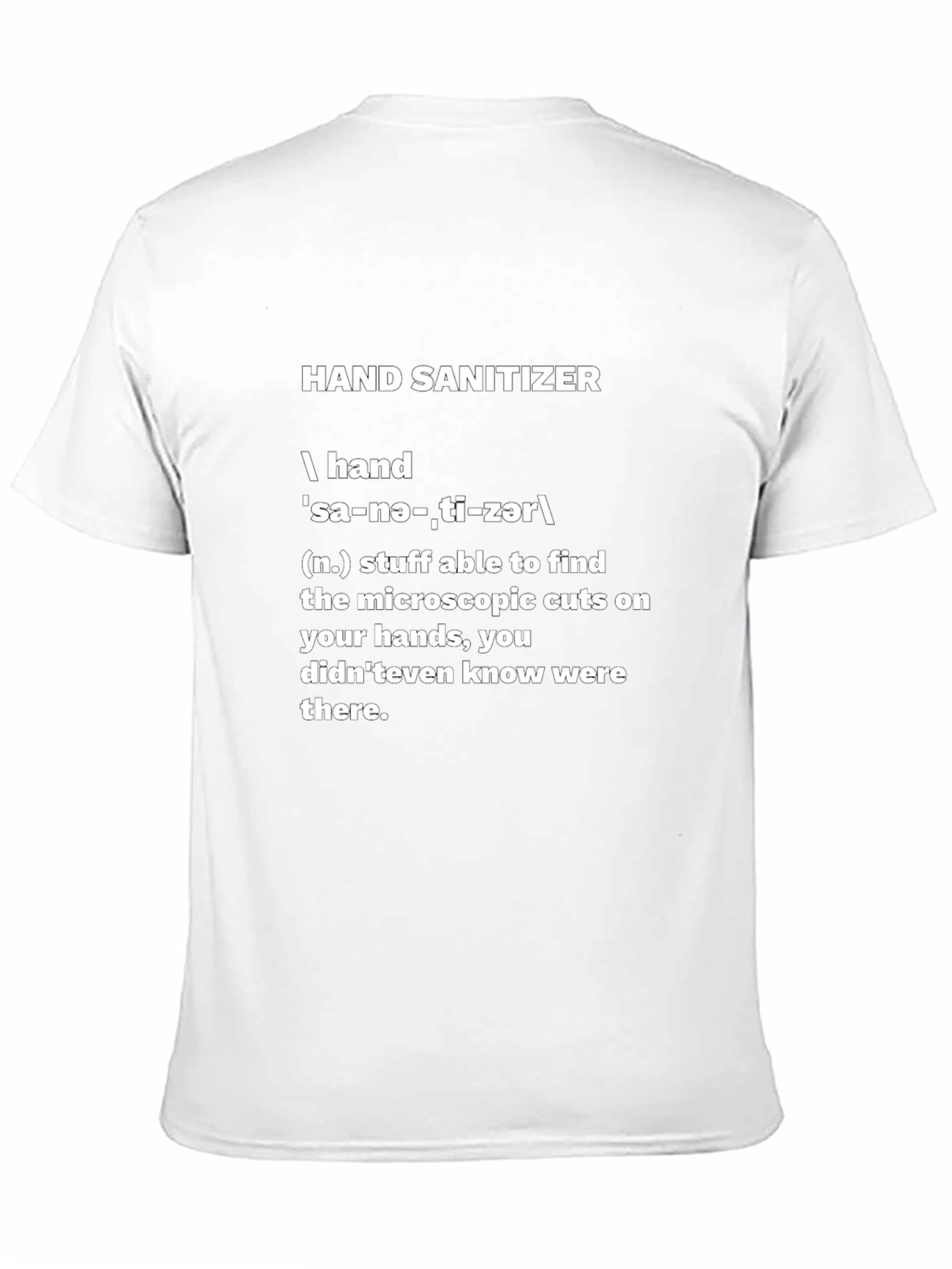Humorous Hand Sanitizer Definition Black T-Shirt