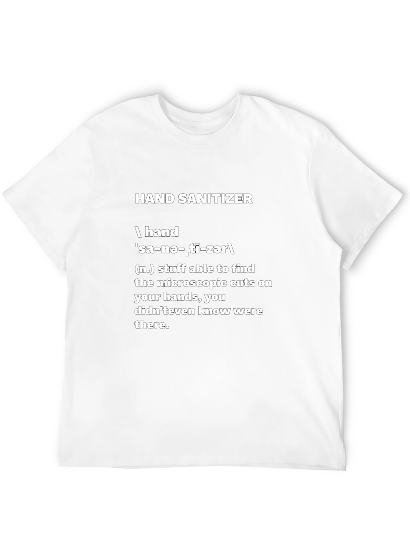Humorous Hand Sanitizer Definition Black T-Shirt