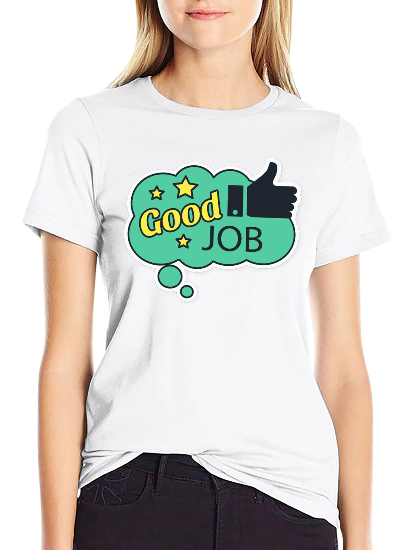 Good Job Graphic Tee - Mens Black Cotton T-Shirt