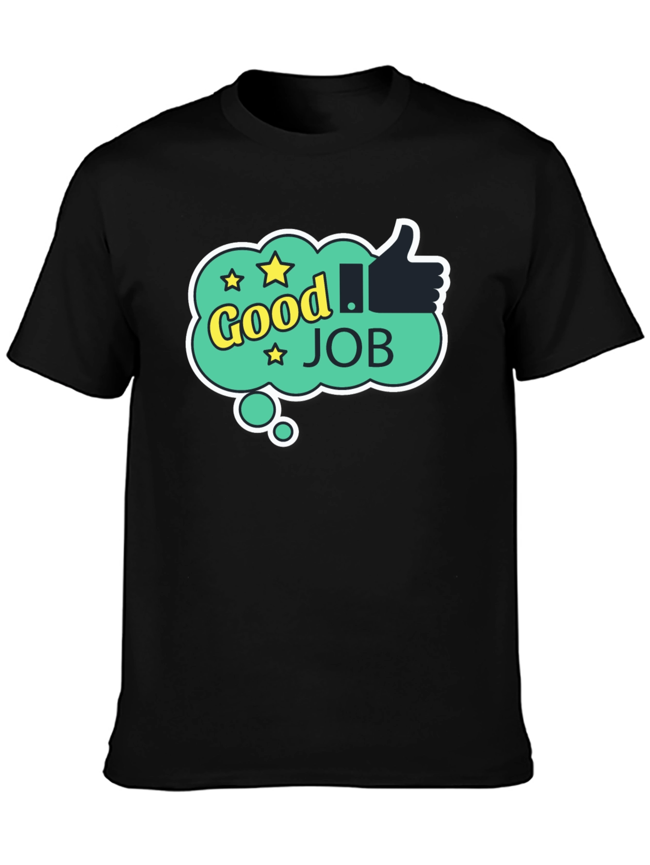 Good Job Graphic Tee - Mens Black Cotton T-Shirt