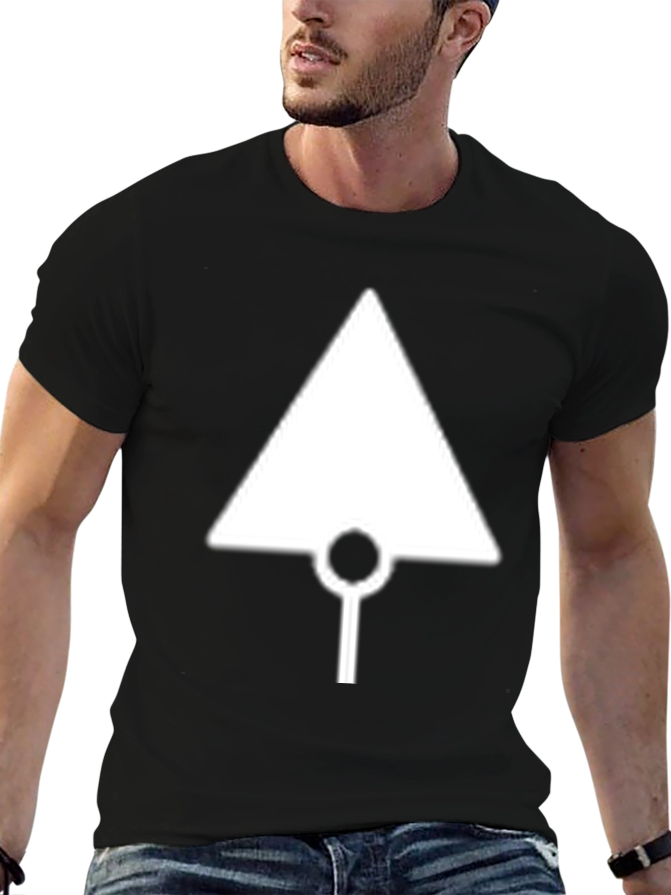 Abstract Geometric Graphic T-Shirt - Modern Design