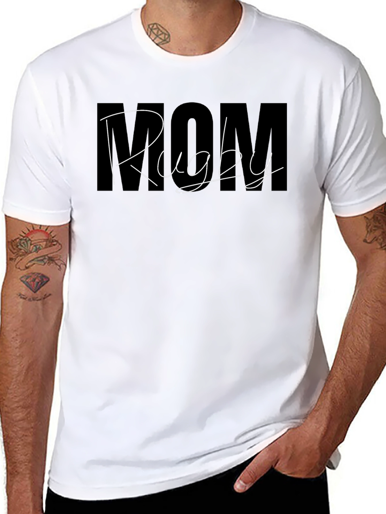 Rugby Mom Graphic T-Shirt - Black Cotton Tee