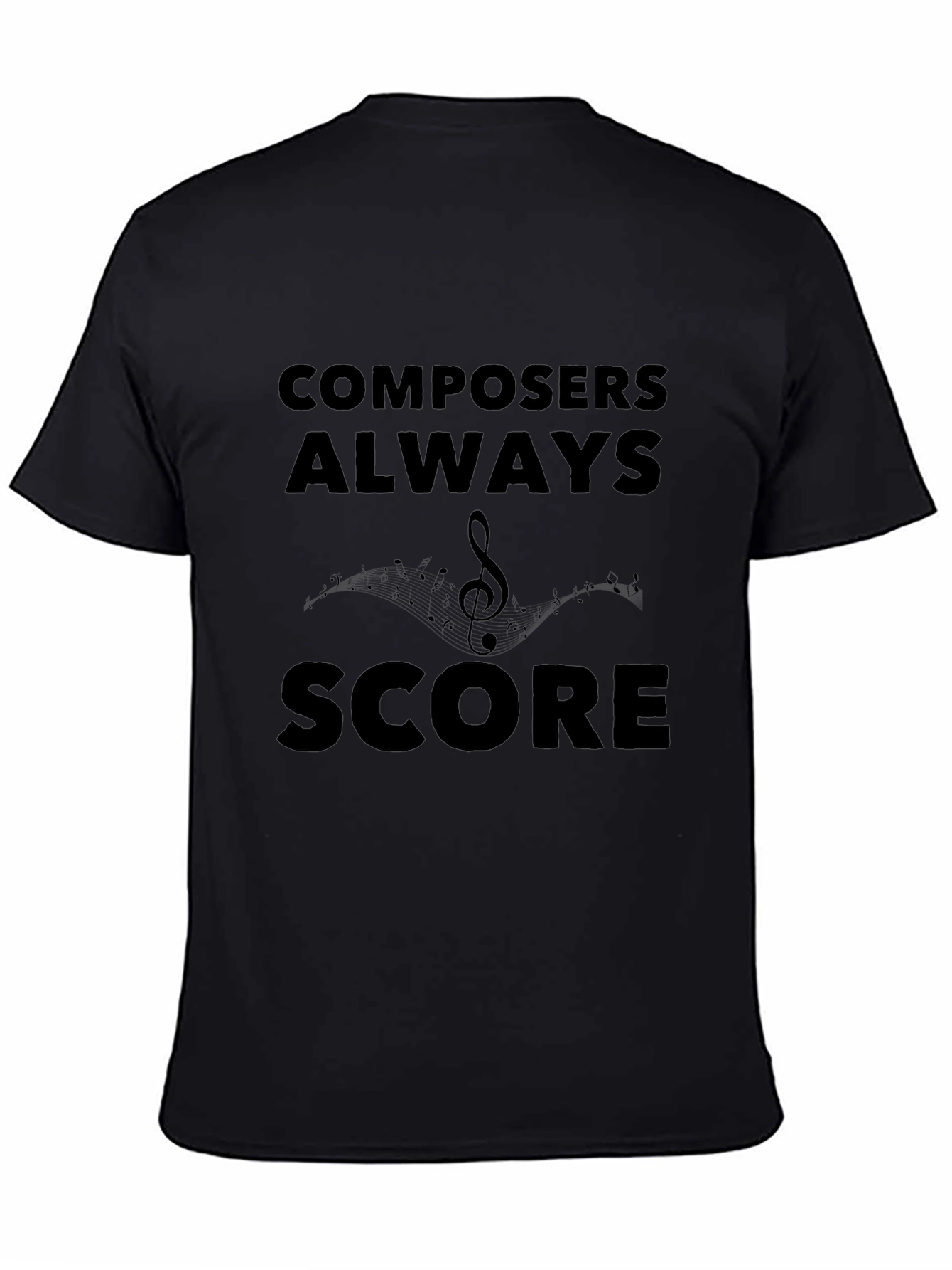 Composers Always Score Black Graphic T-Shirt