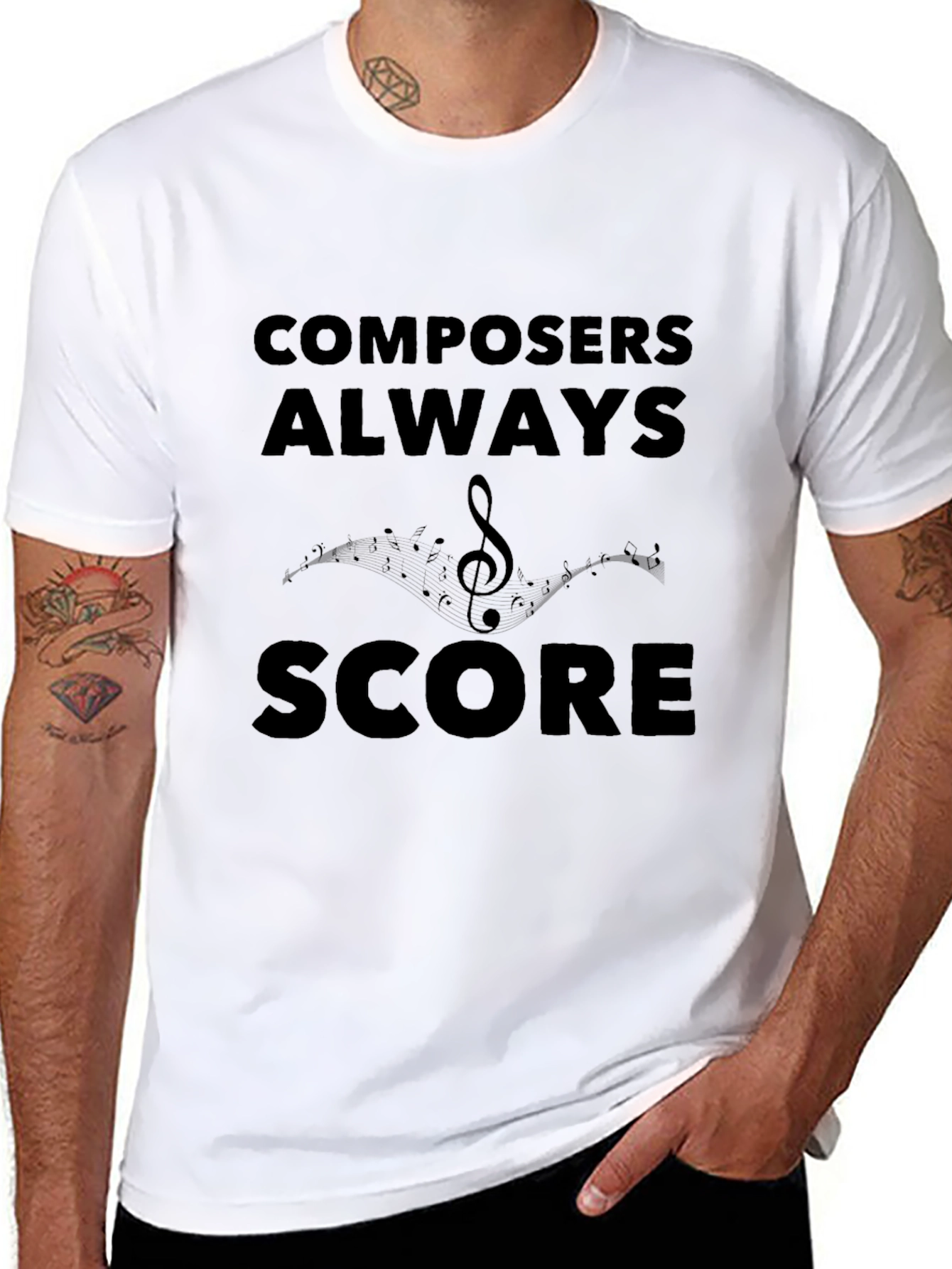 Composers Always Score Black Graphic T-Shirt