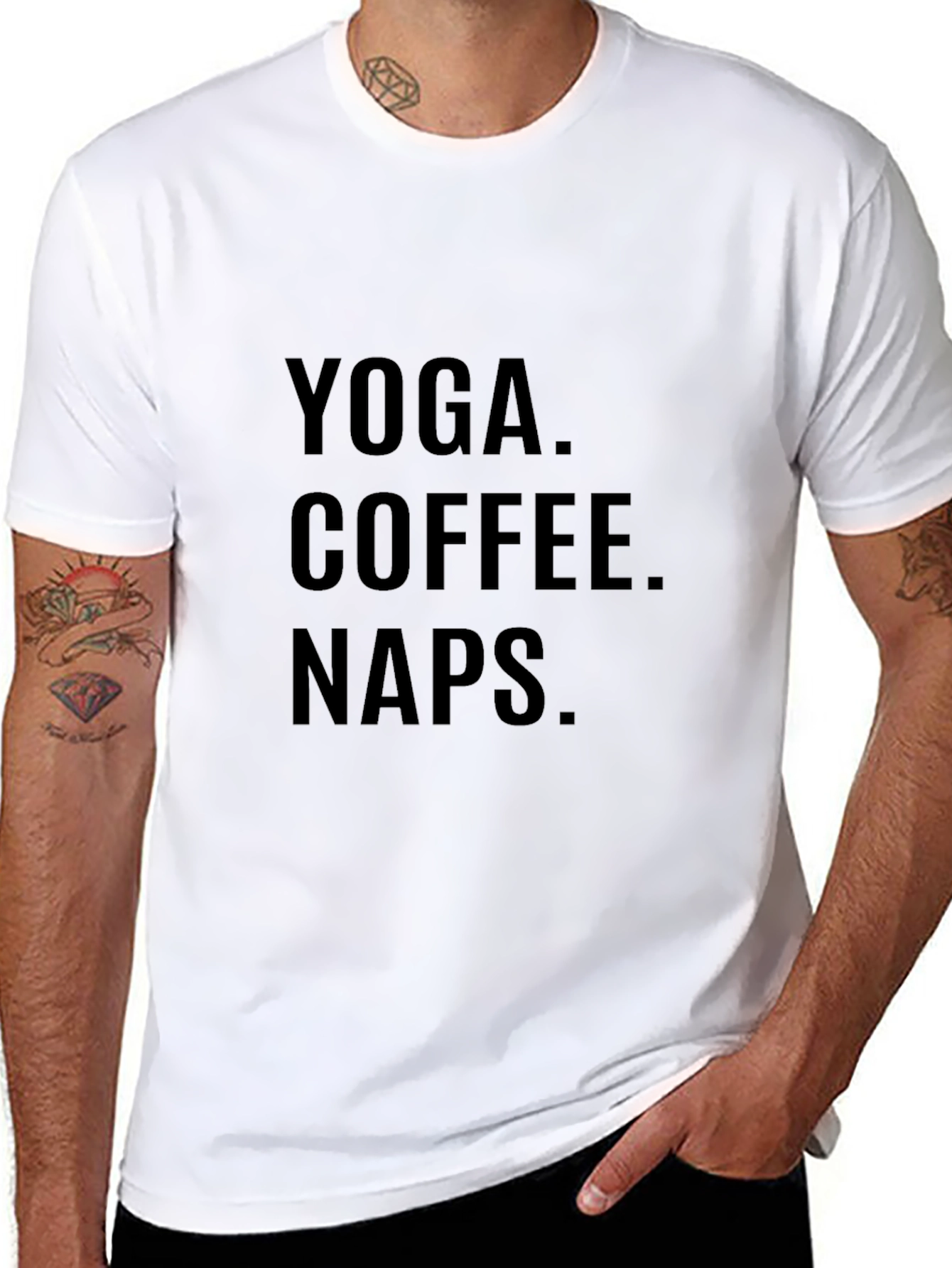 Yoga Coffee Naps Graphic T-Shirt