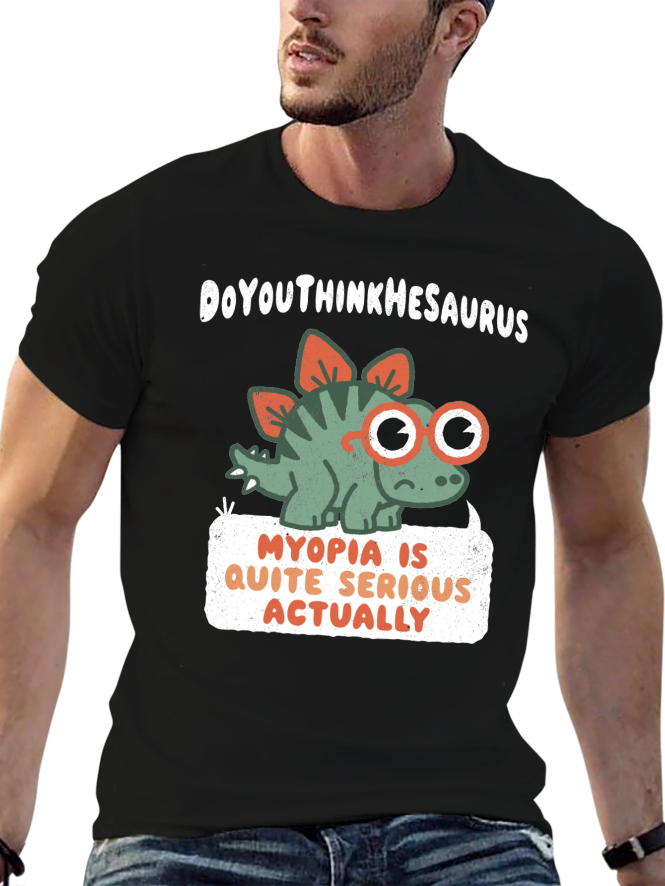 Myopia Serious Dinosaur T-Shirt