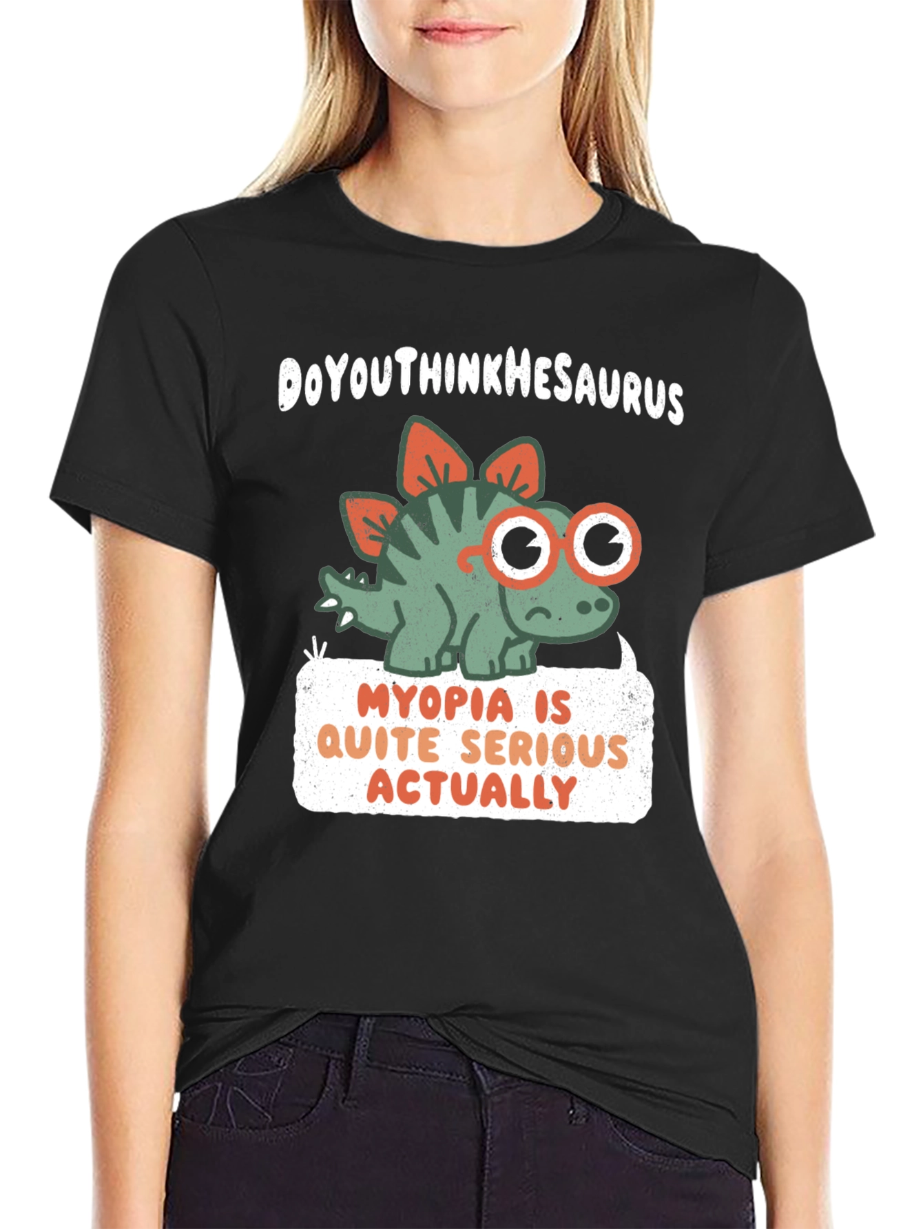 Myopia Serious Dinosaur T-Shirt