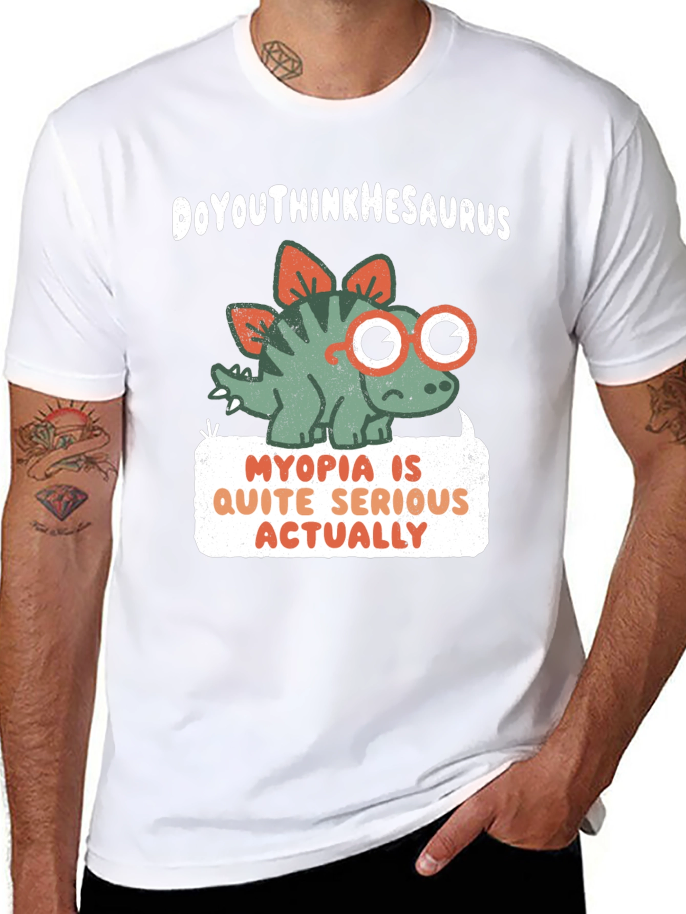 Myopia Serious Dinosaur T-Shirt