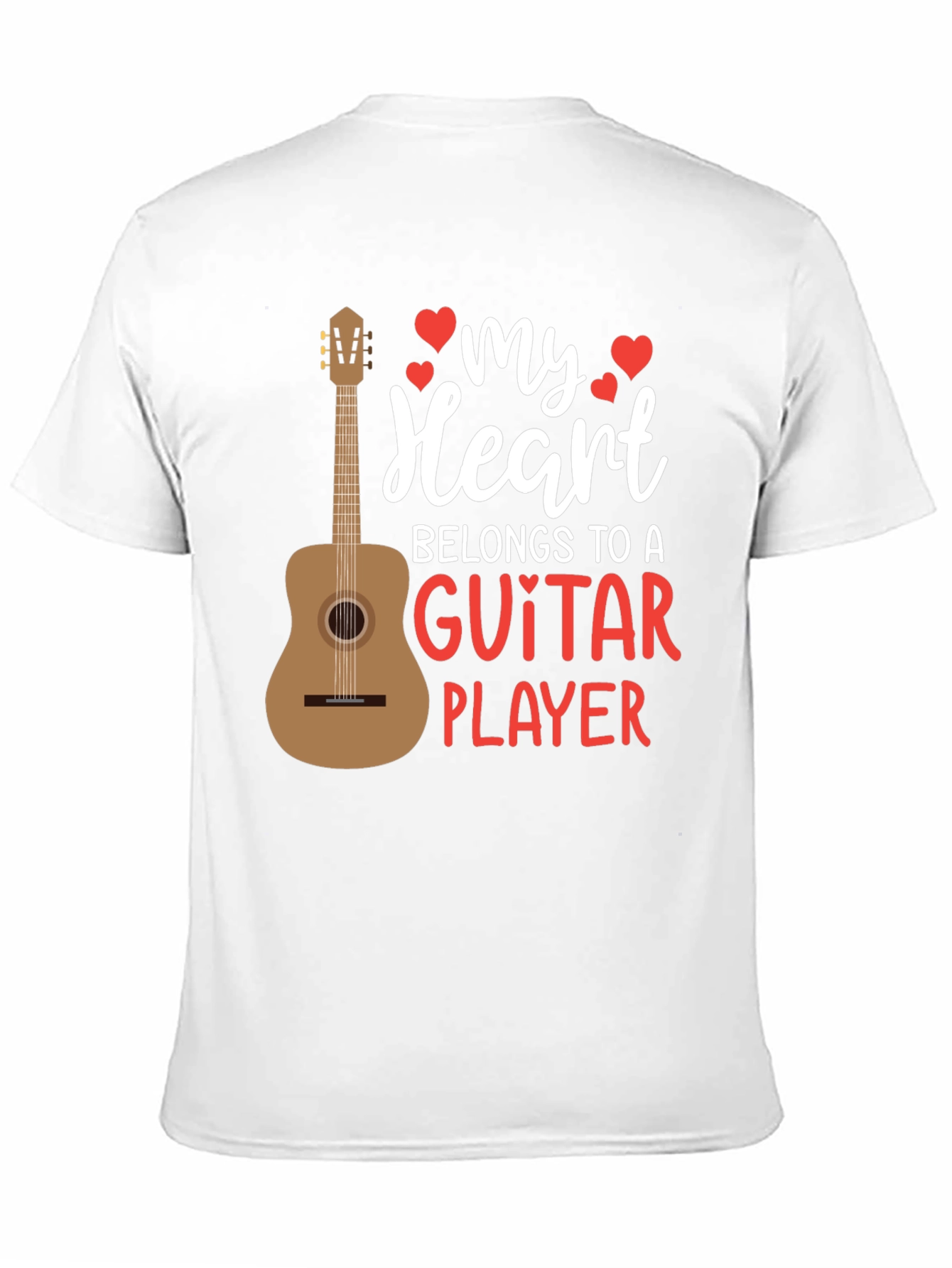 Guitar Player Heart Graphic Tee - Musicians Love