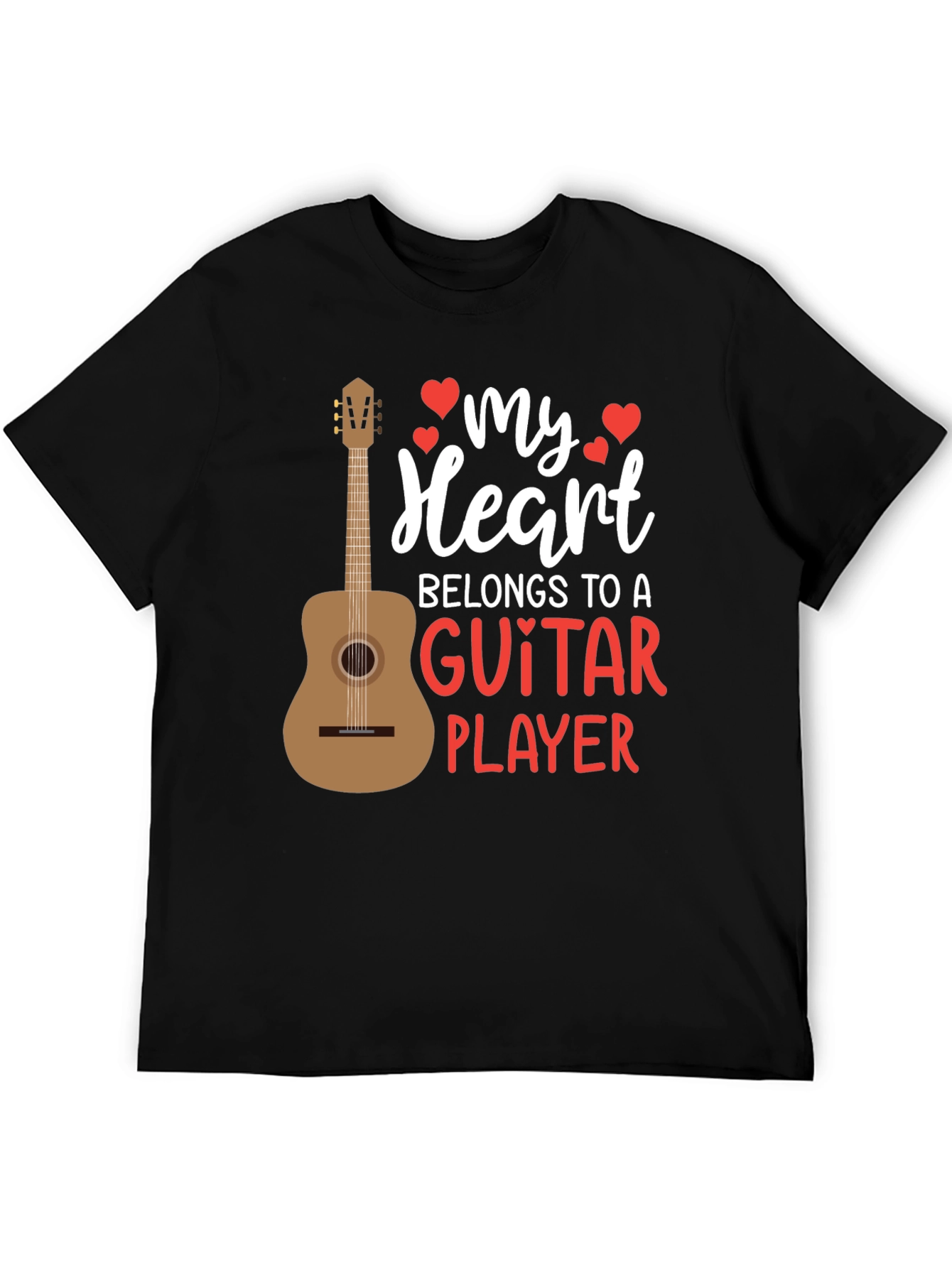 Guitar Player Heart Graphic Tee - Musicians Love