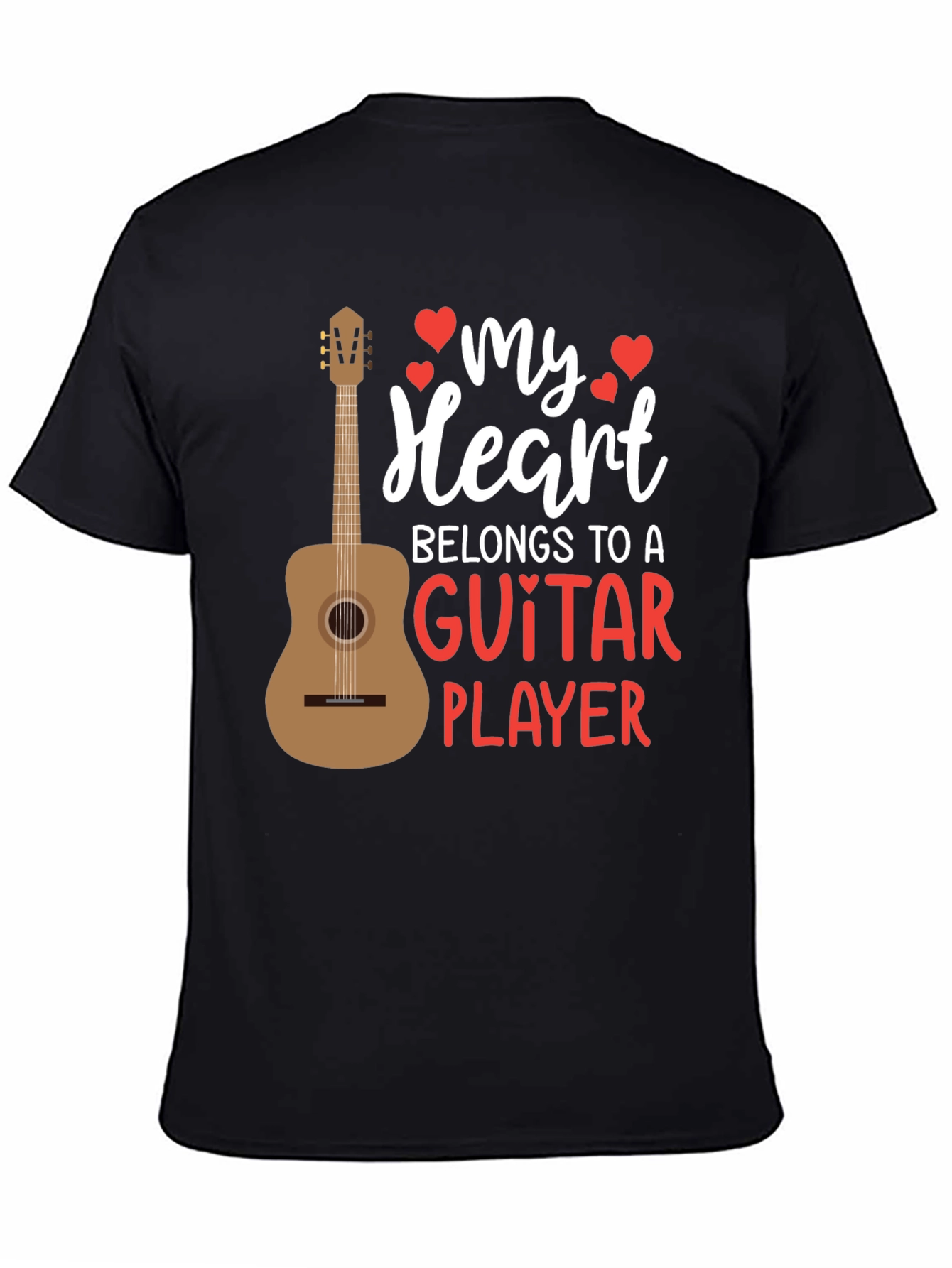 Guitar Player Heart Graphic Tee - Musicians Love