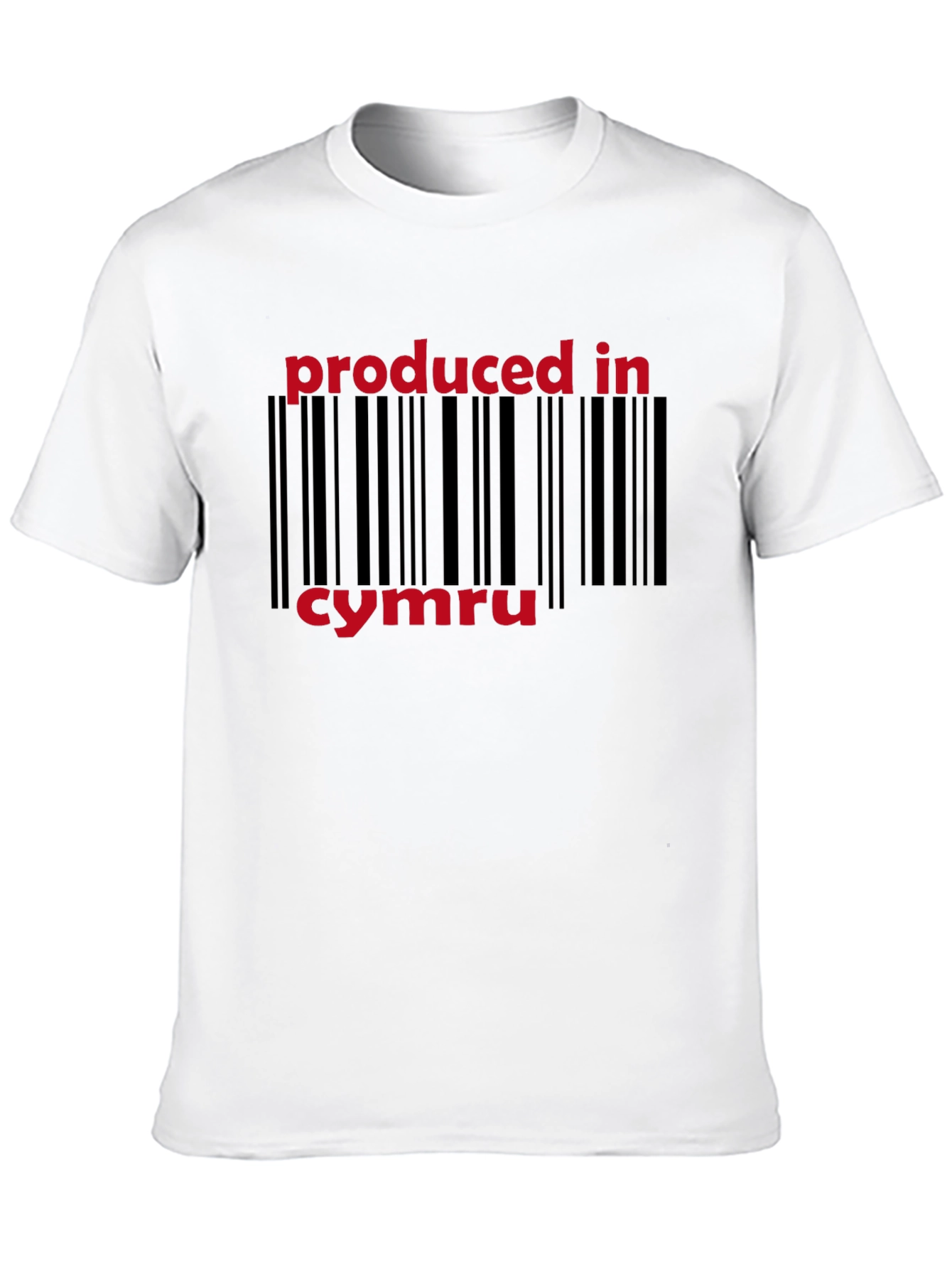 Produced in Cymru Black T-Shirt Welsh Pride