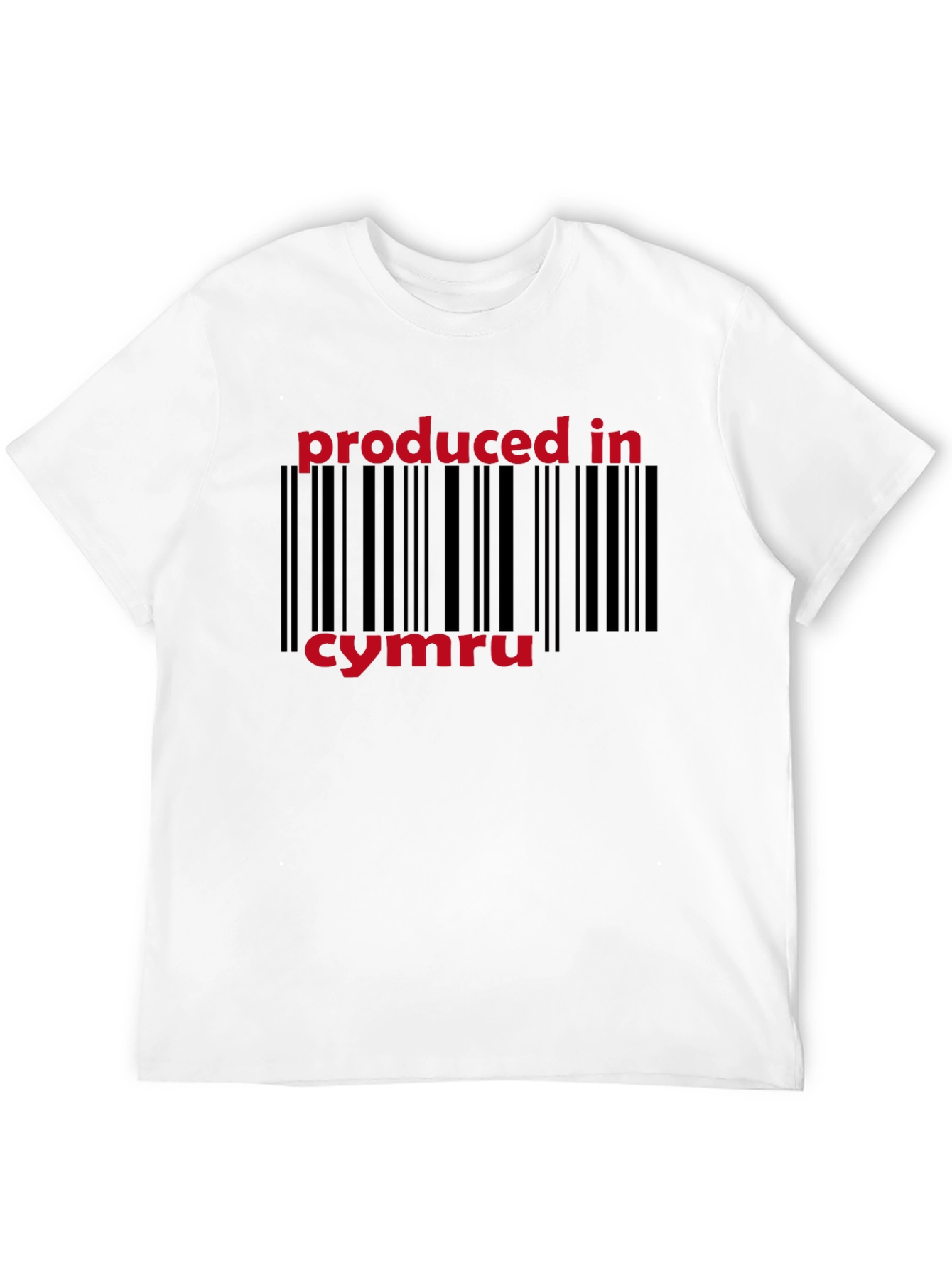 Produced in Cymru Black T-Shirt Welsh Pride