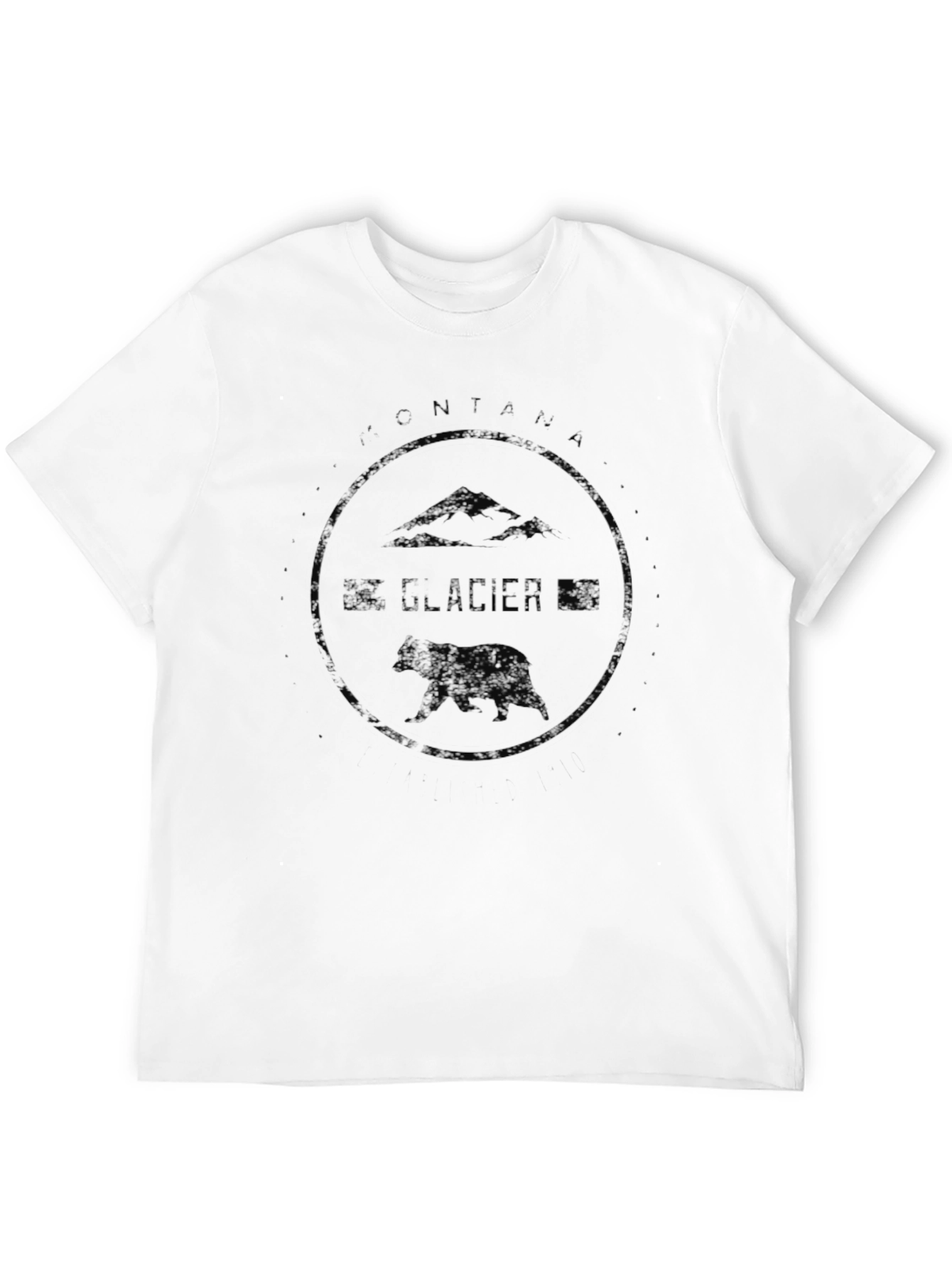 Montana Glacier Bear Graphic Tee - Black