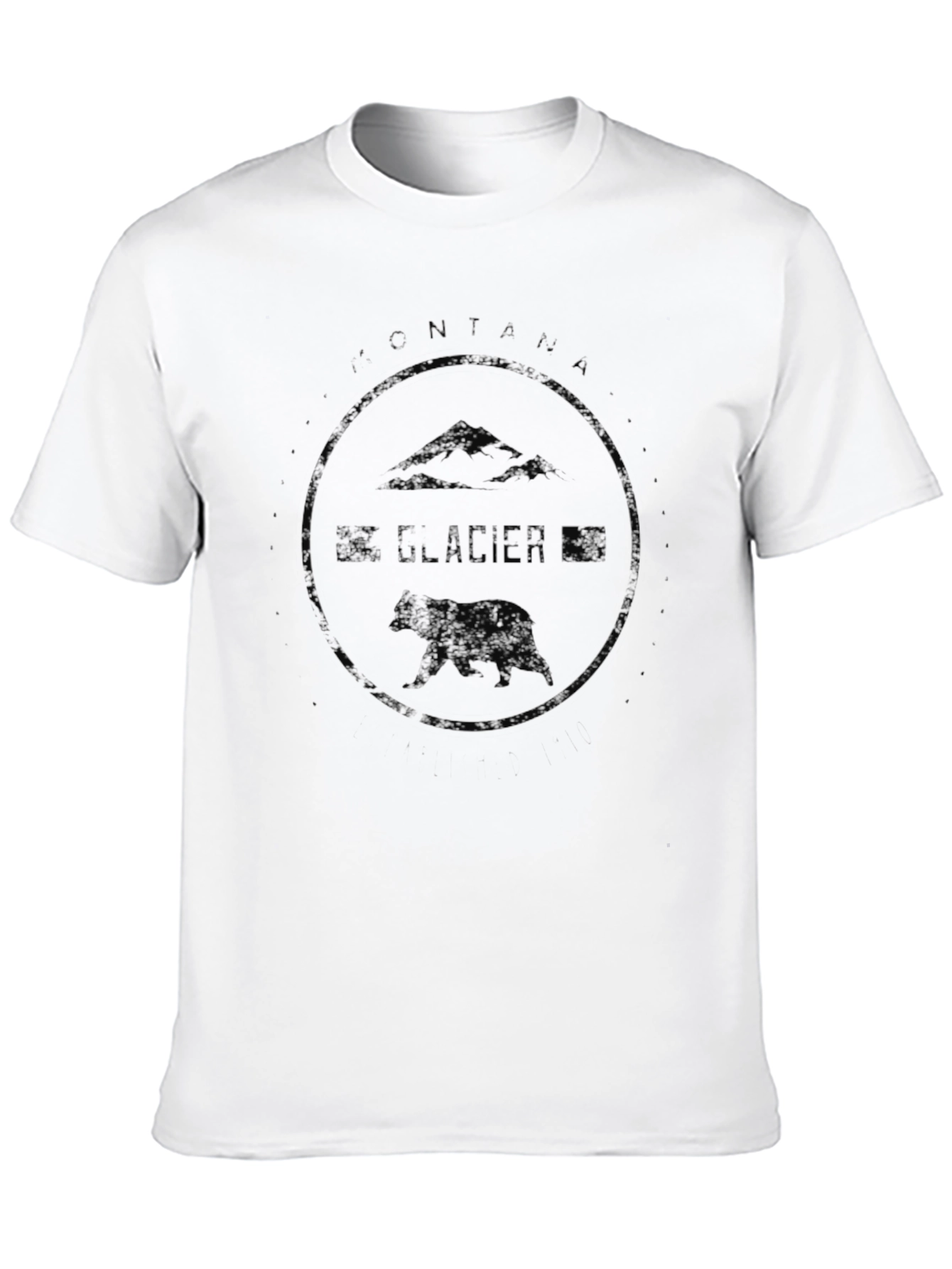 Montana Glacier Bear Graphic Tee - Black