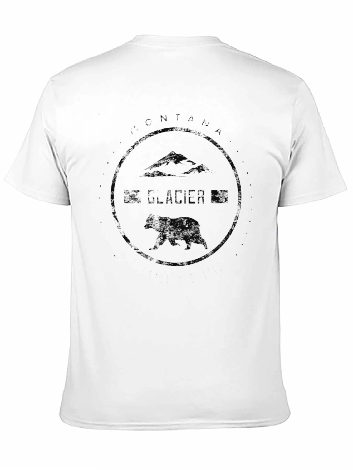 Montana Glacier Bear Graphic Tee - Black