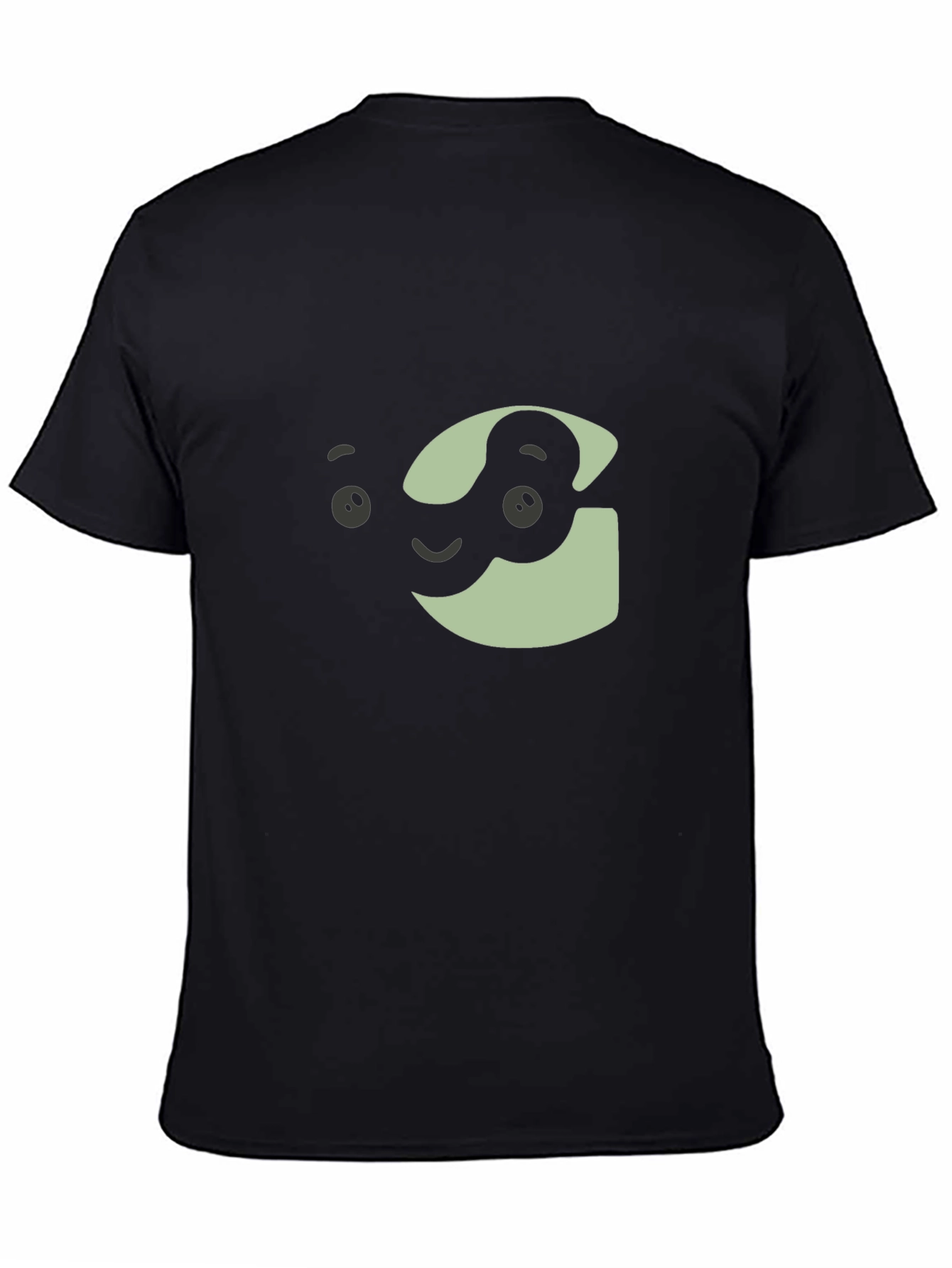 Cartoon Face Graphic Tee - Unisex Black T-Shirt