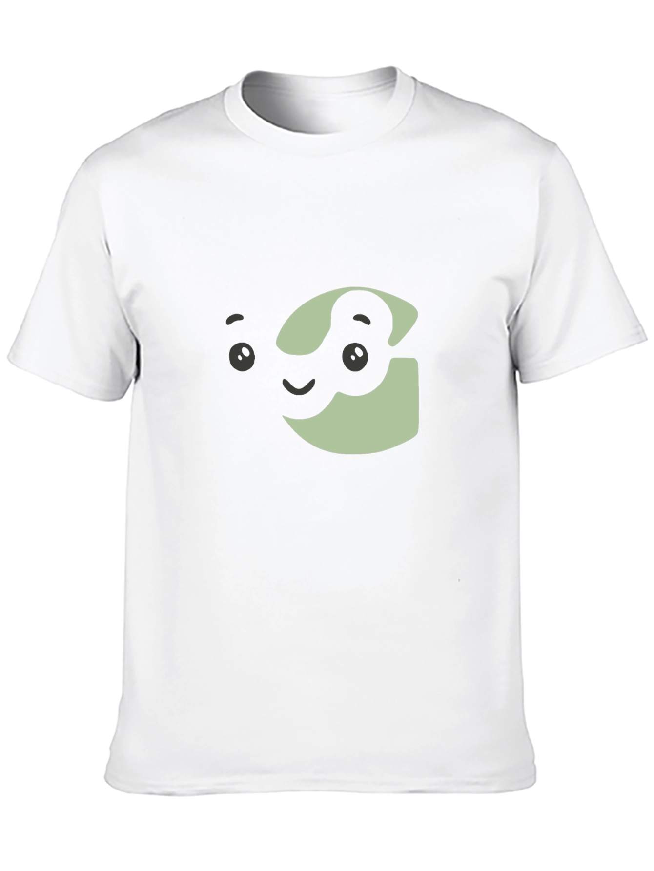 Cartoon Face Graphic Tee - Unisex Black T-Shirt
