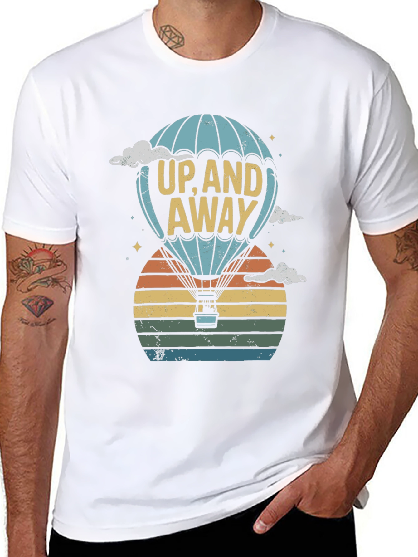 Up and Away Hot Air Balloon Graphic Tee