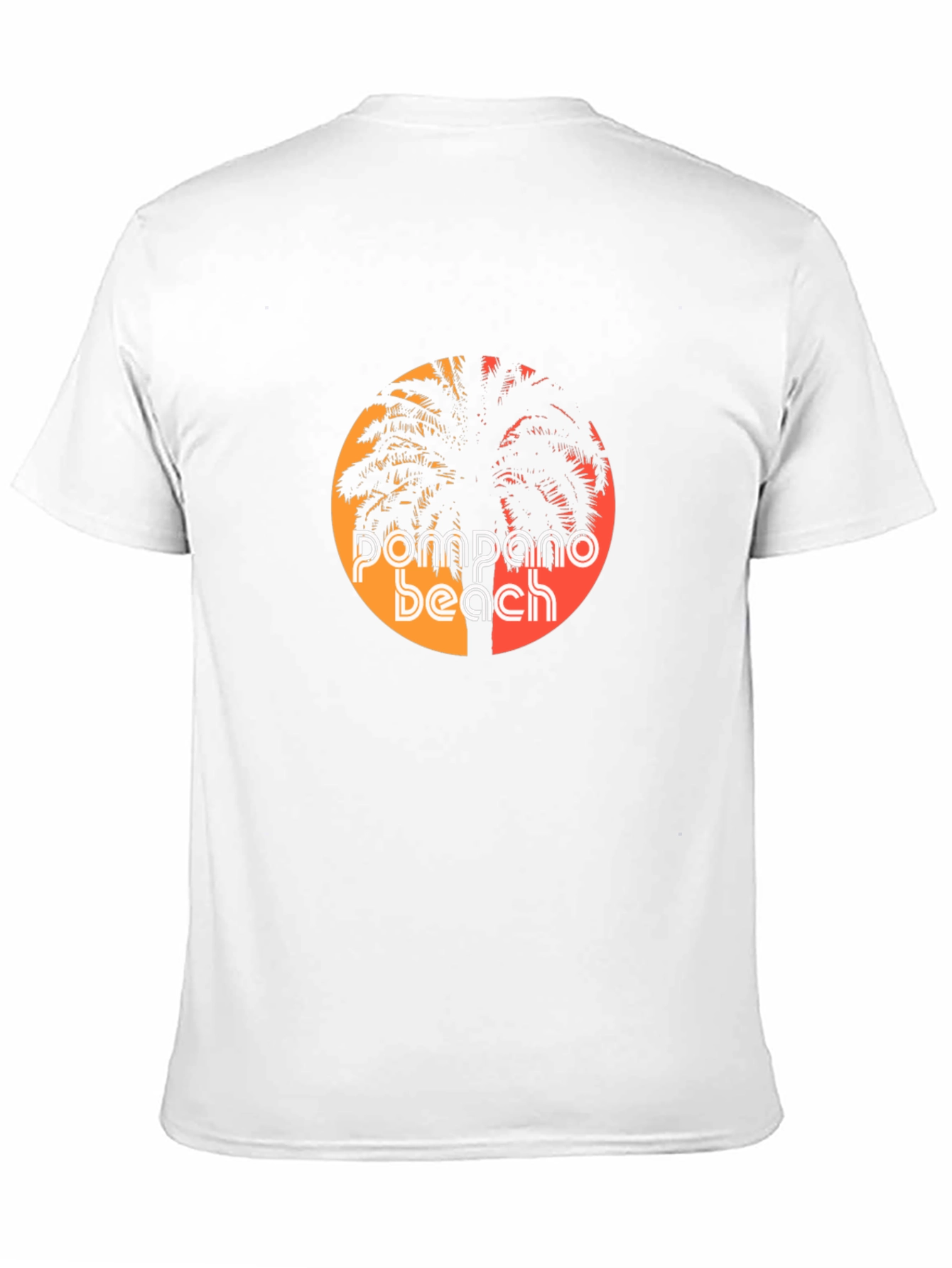 Pompano Beach Palm Tree Graphic Tee - Retro Style