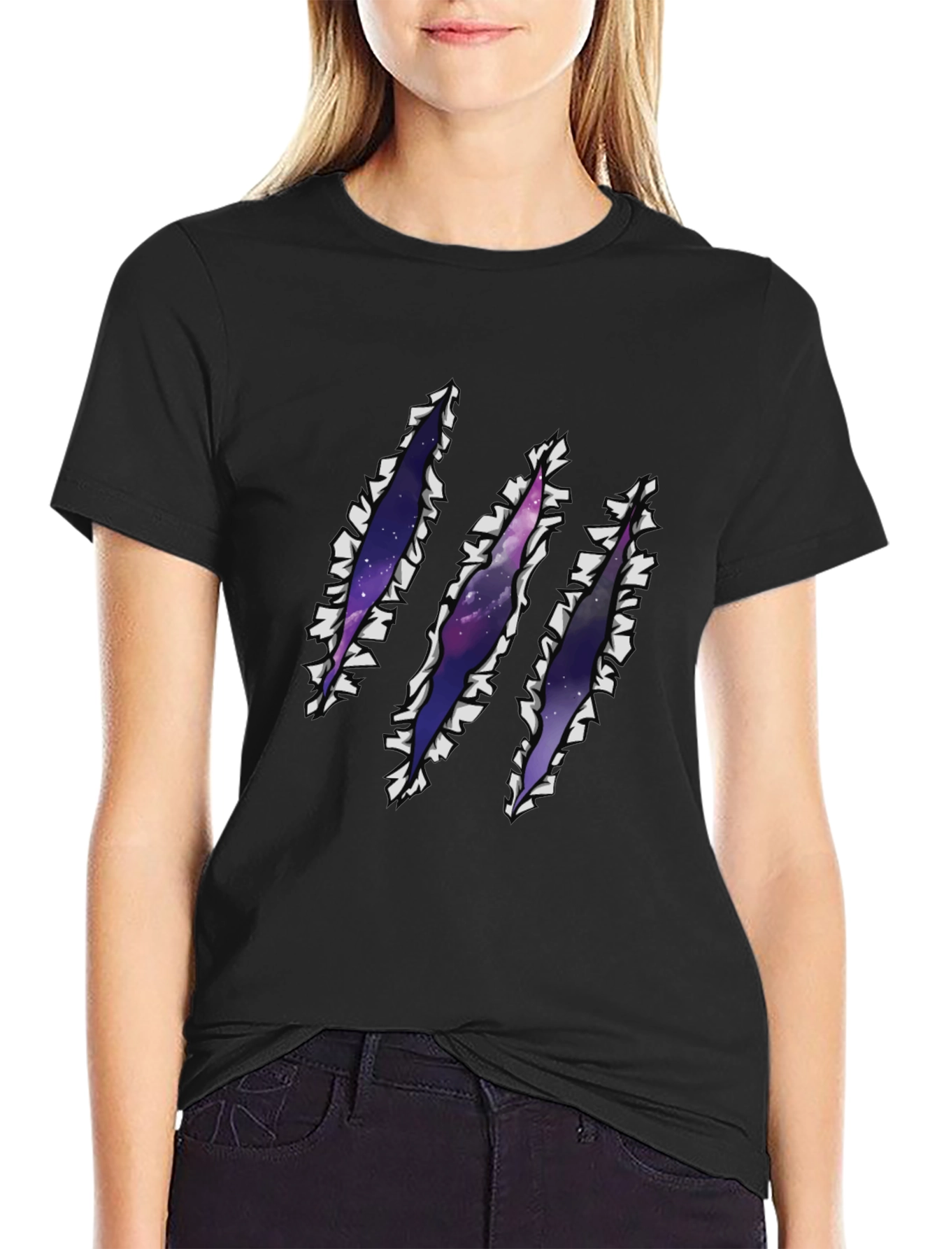 Galaxy Rip T-Shirt - Claw Mark Space Design