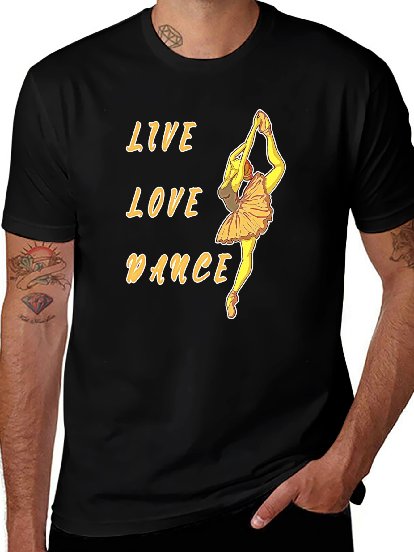 Live Love Dance Ballet Graphic T-Shirt